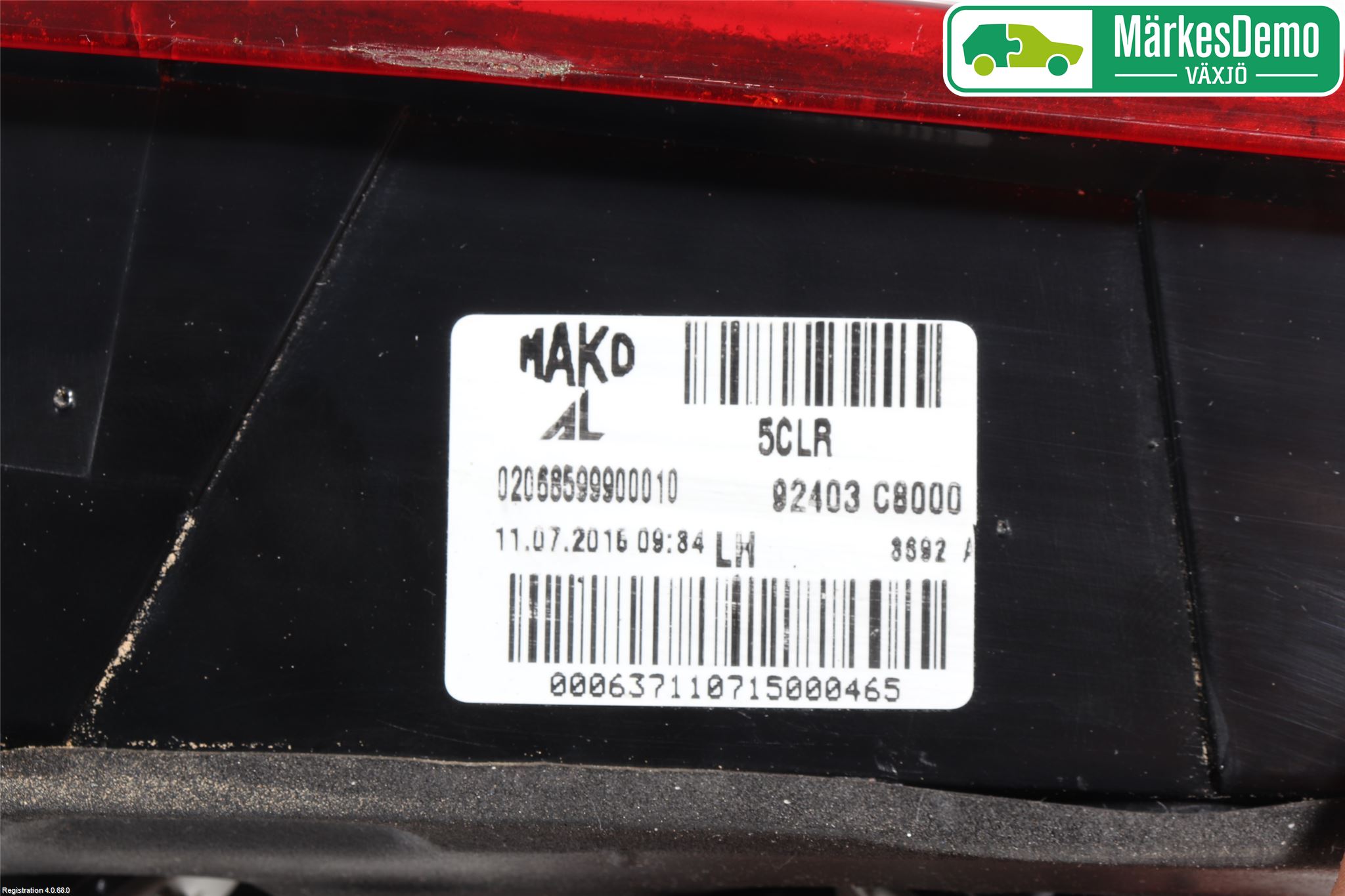 Hyundai i20 GB 15-20 Baklykt Venstre  På Luke(Indre