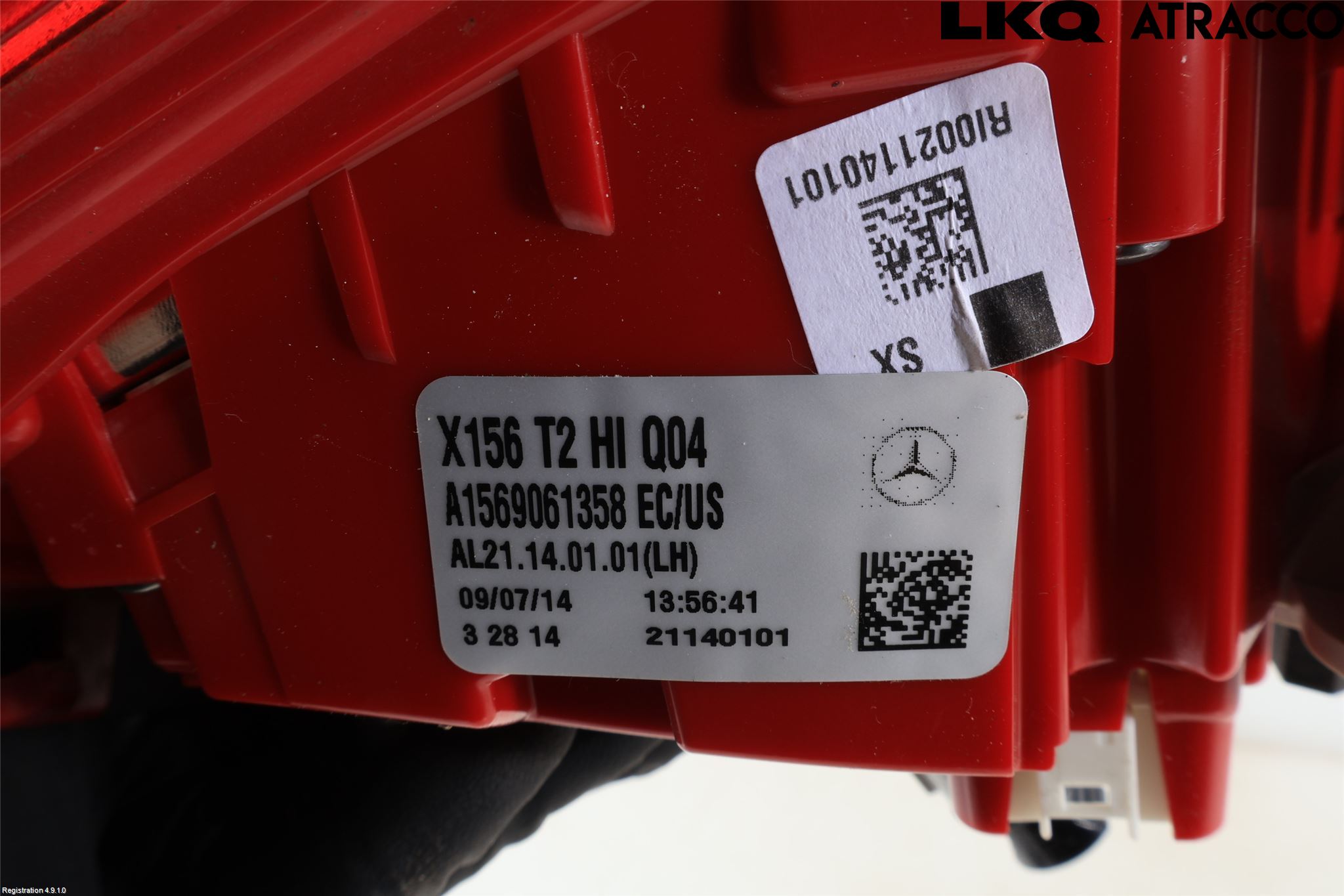 Mercedes-Benz MB GLA-KLASS (X156) 13-20 Baklykt Venstre  På Luke(Indre