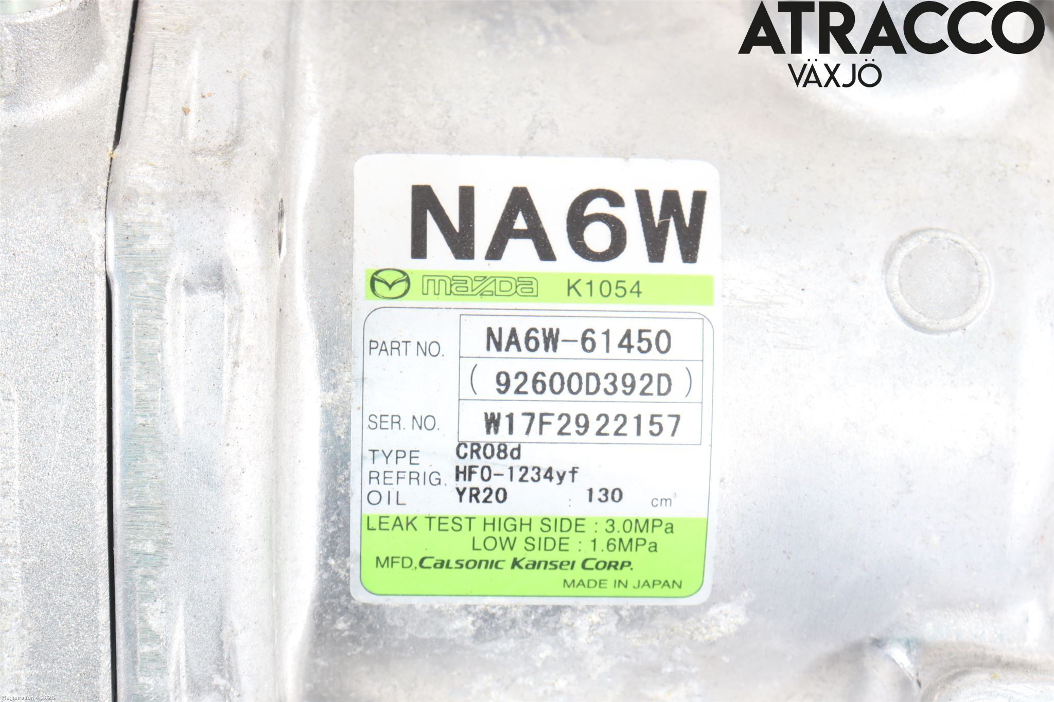 Mazda MX-5 IV (ND/ND2/ND3) MIATA 15- Varme Ac Kompressor