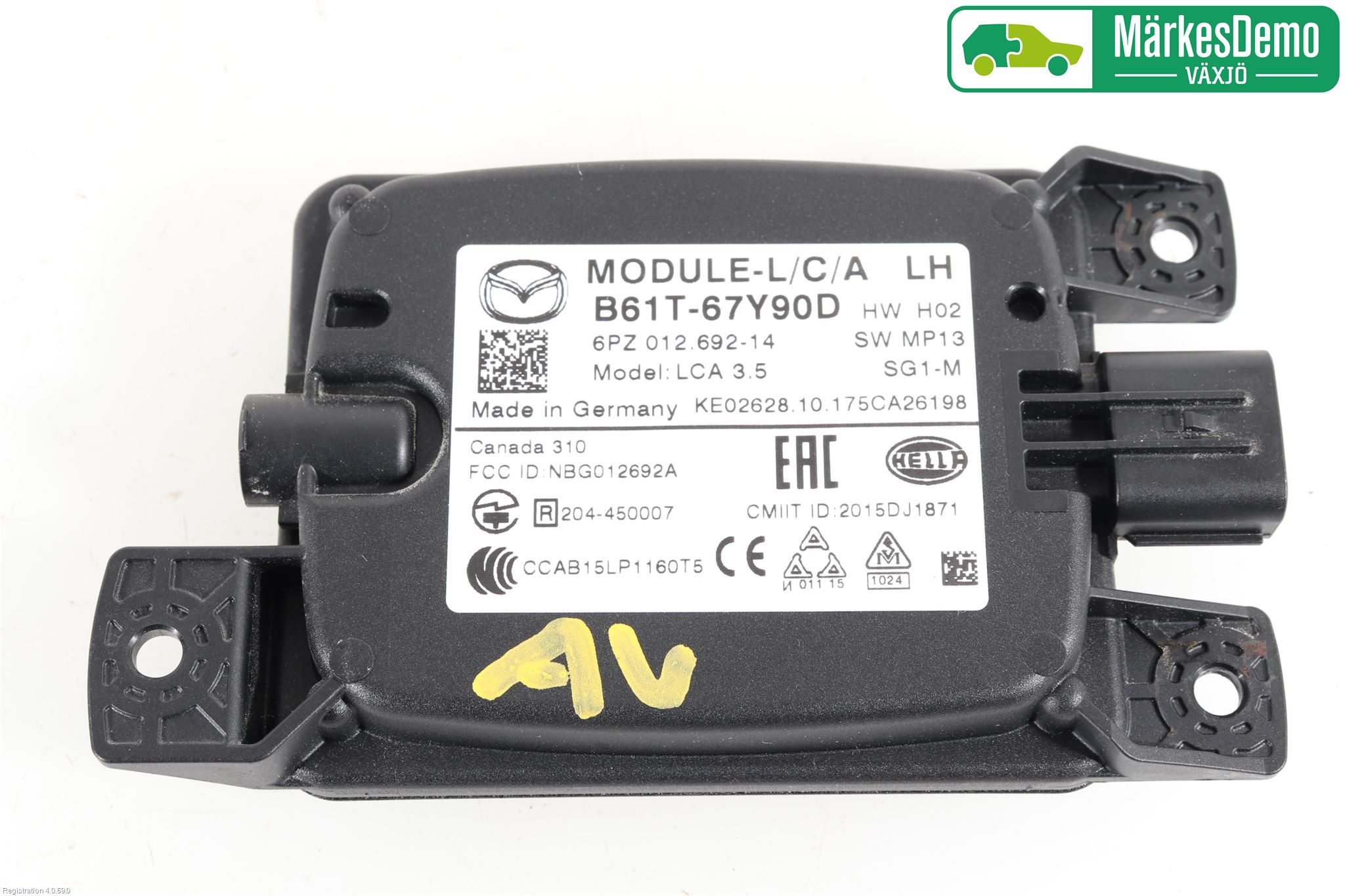 Mazda 3 III 14-19 Sensor Kollisjonsbeskyttelse