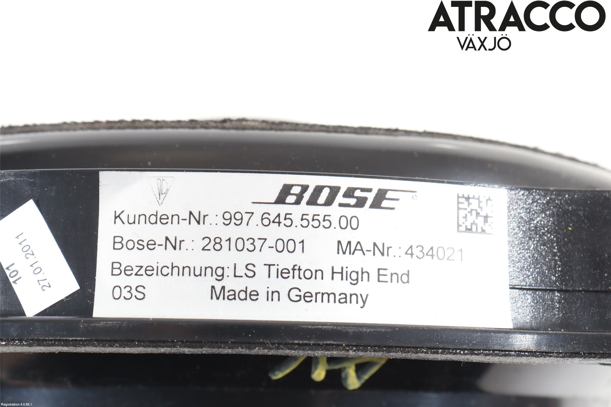 Porsche 911 (997) 05-12 Innr Høyttaler