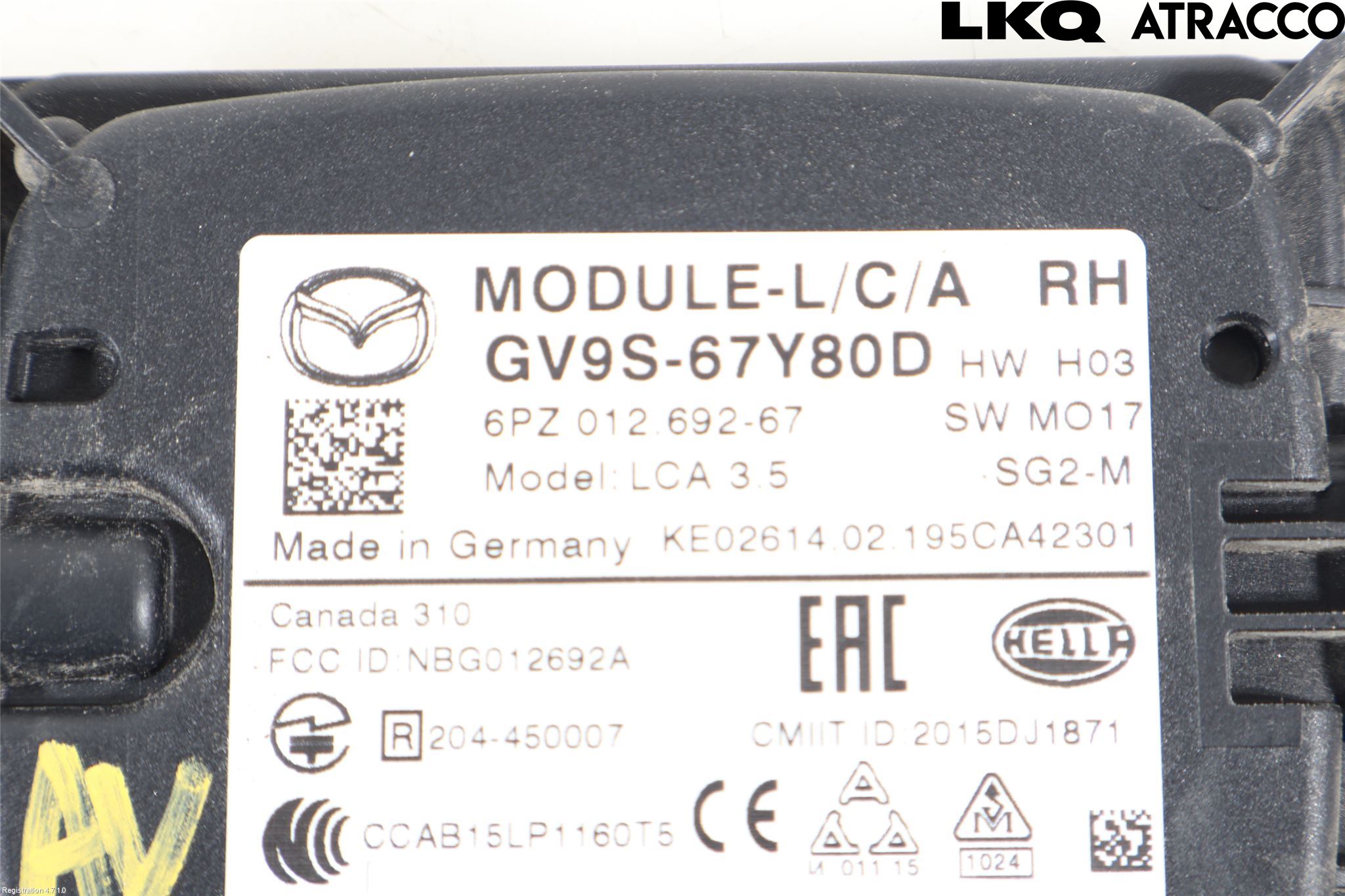 Mazda 6 13- Sensor Kollisjonsbeskyttelse