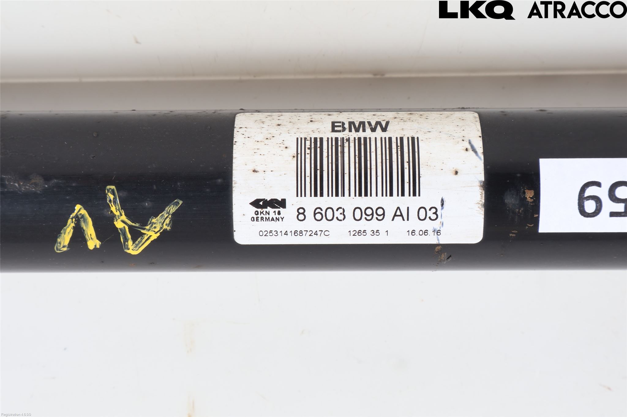 BMW 5 F10/F11/F18 09-17 Drivaksel Bak Kompl Venstre