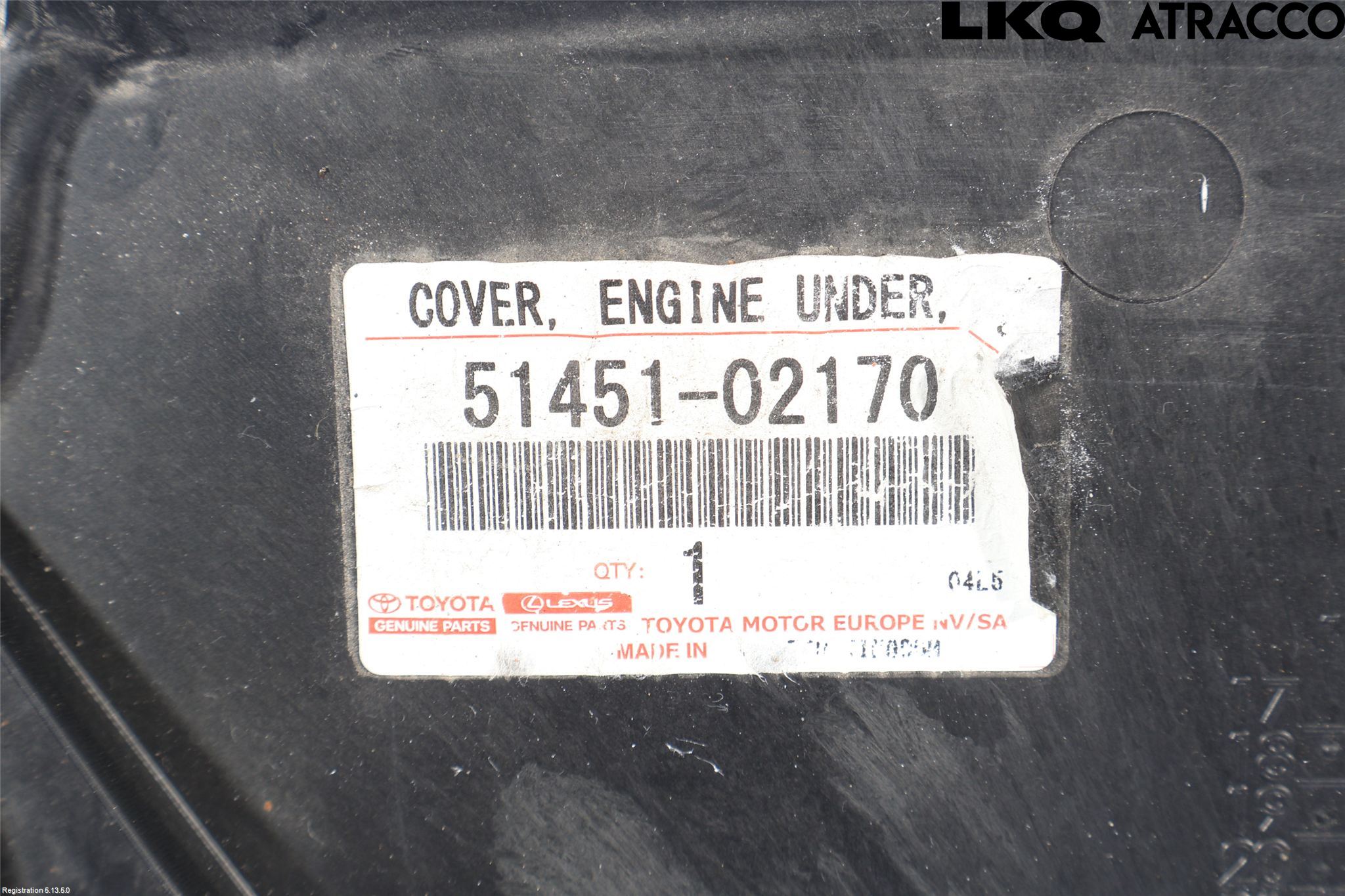 Toyota COROLLA 19- Bunnplate U Motor-Gear-Dørk