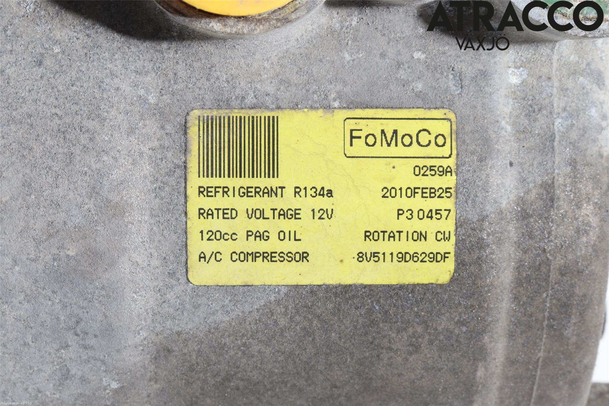 Ford FIESTA 09-12 Varme Ac Kompressor