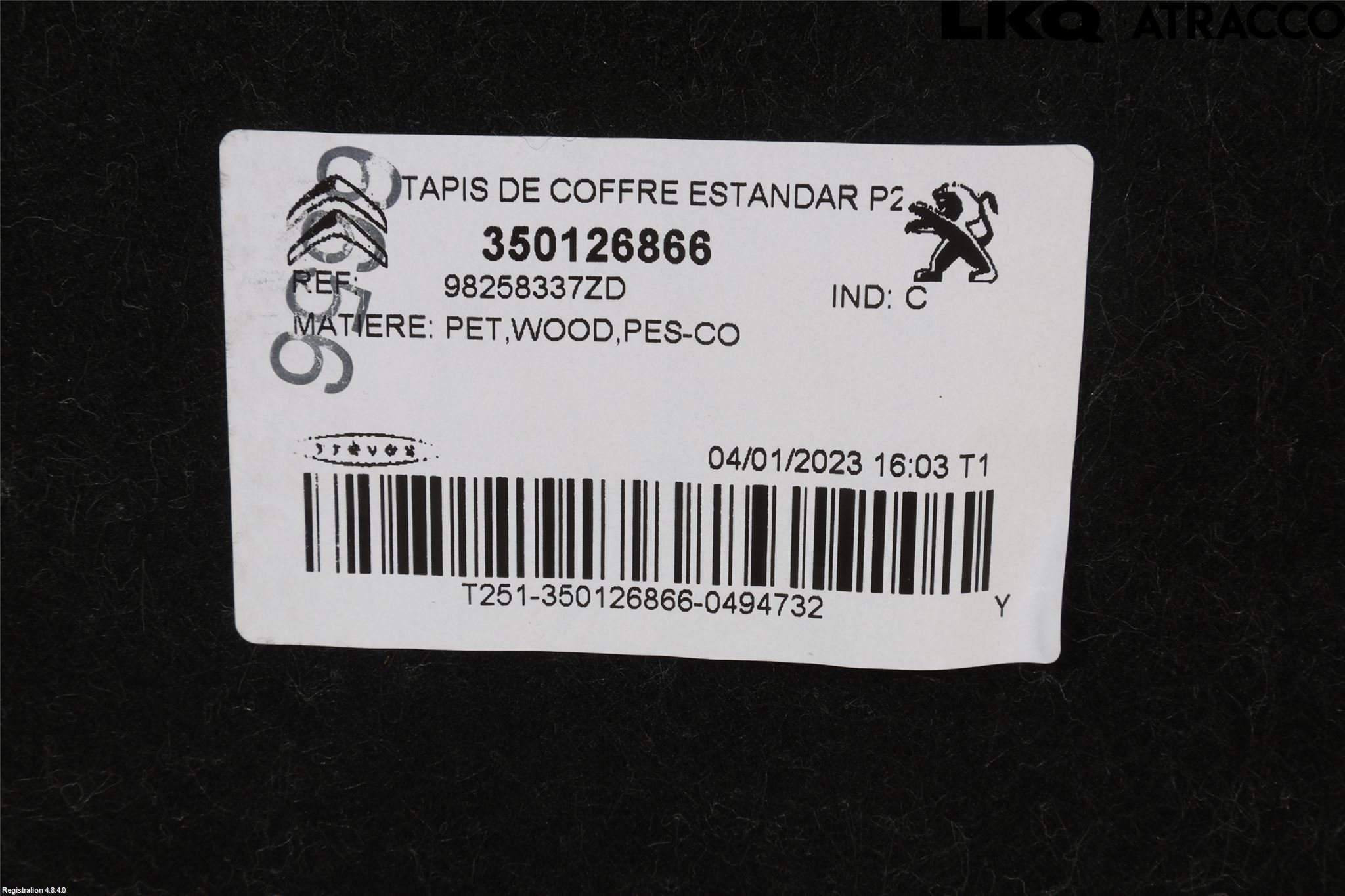 Peugeot 2008/E-2008 20- Innr Bagasjeromkledsel