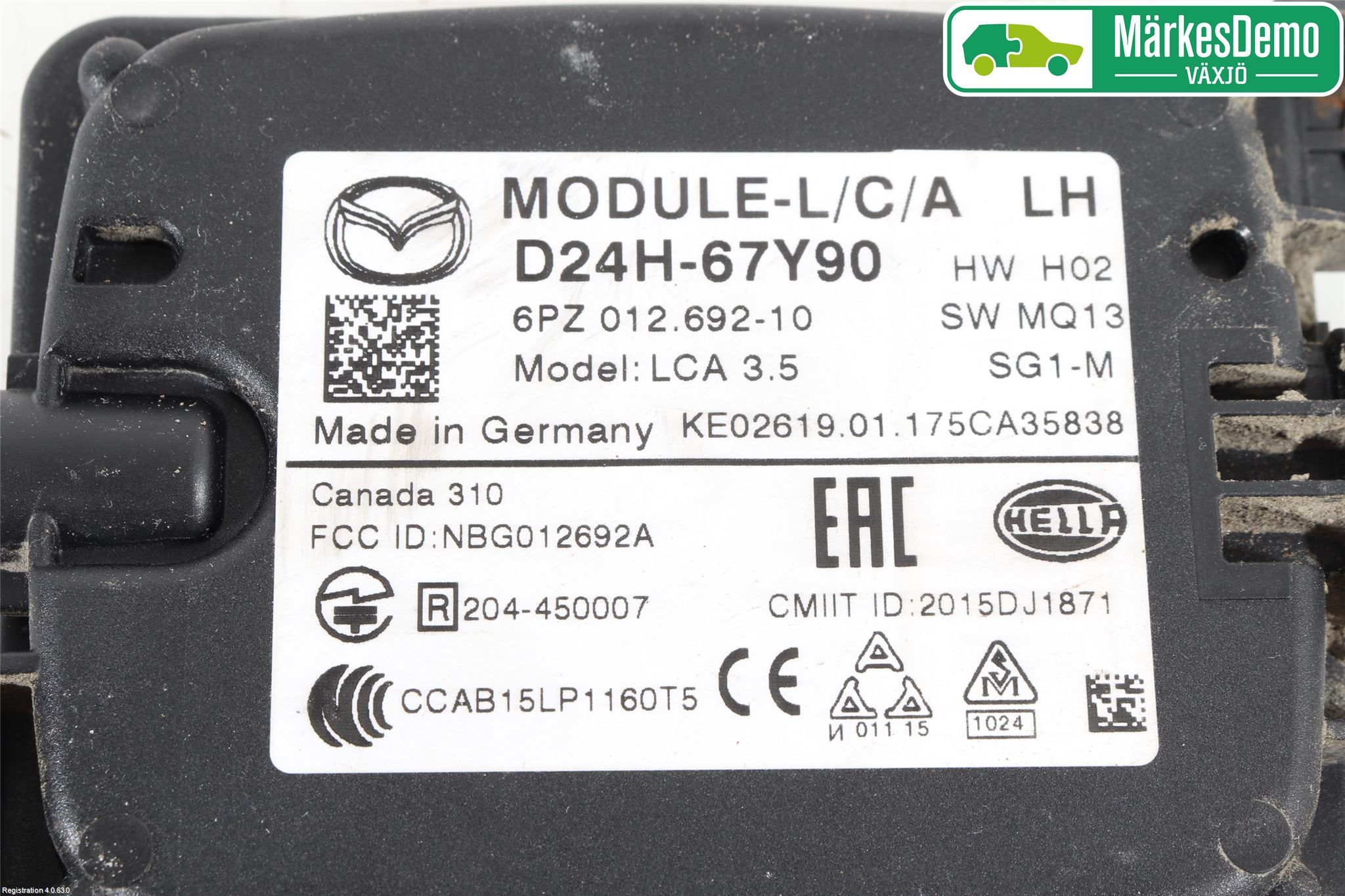 Mazda CX-3 Sensor Kollisjonsbeskyttelse