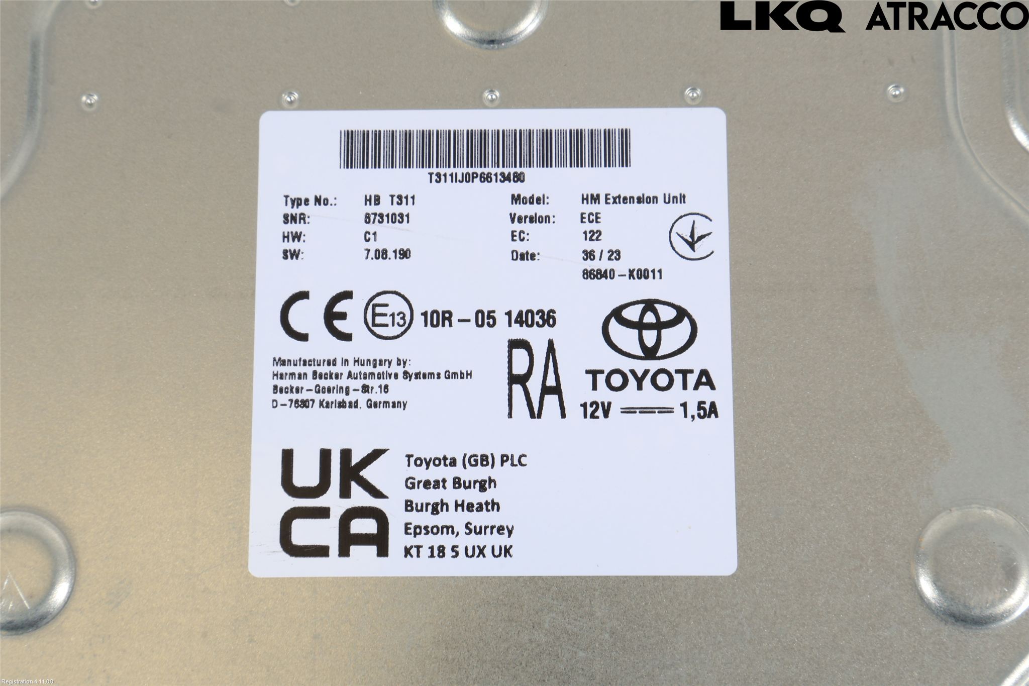 Toyota HILUX 16- Stereo Radio Med Cd