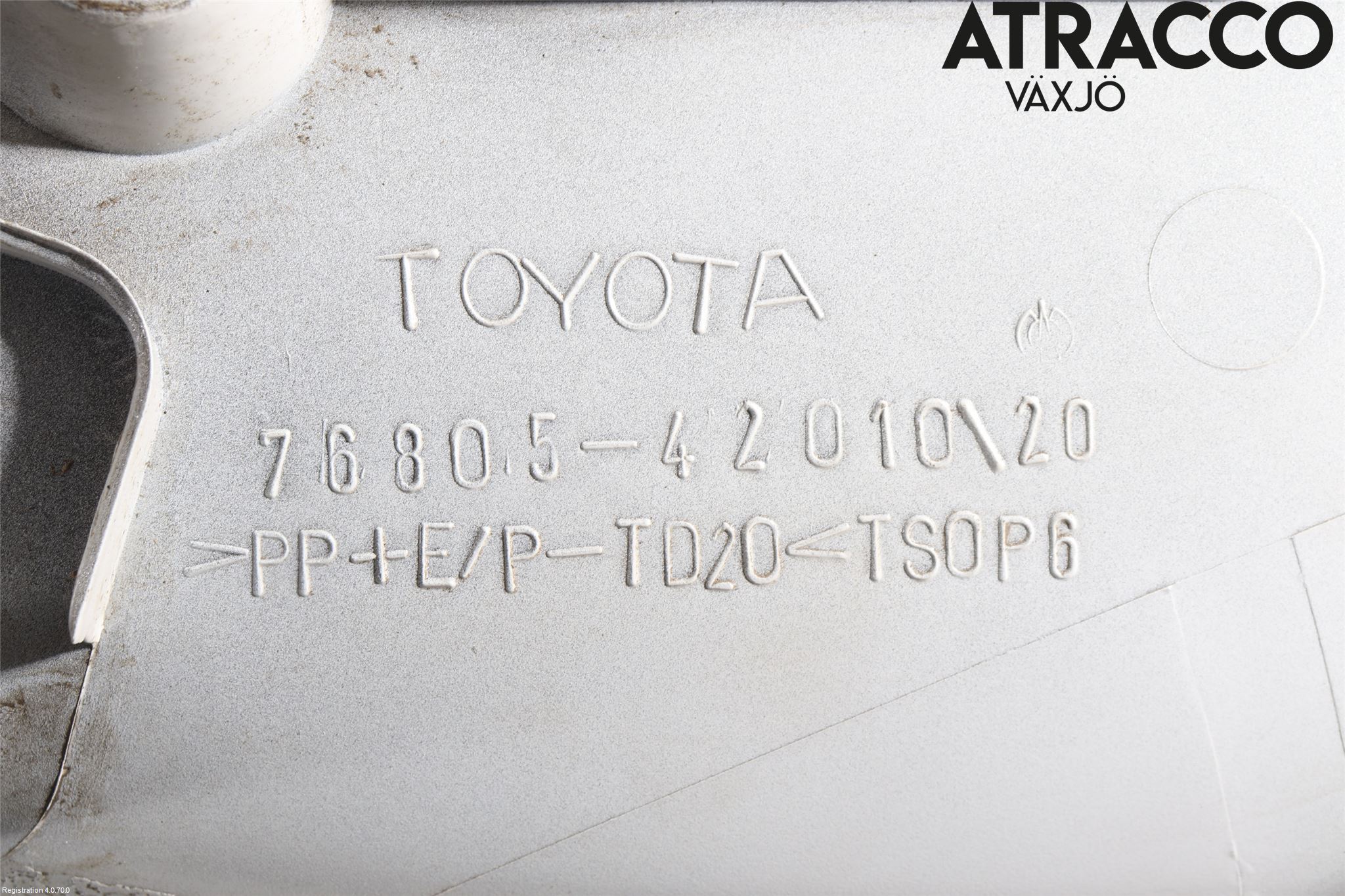 Toyota RAV 4 06-12 Refleksplate - Skiltplate