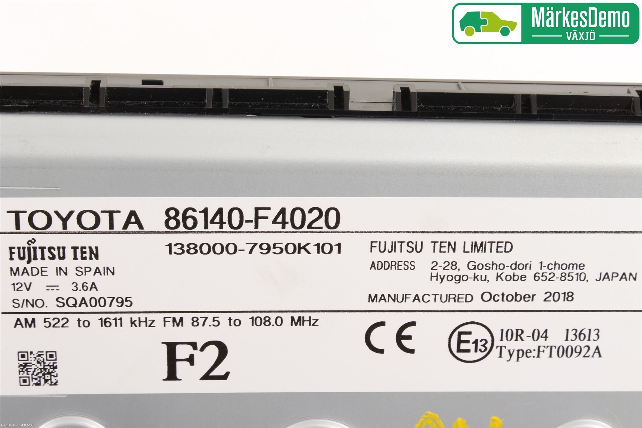Toyota C-HR 16-23 Stereo Radio Med Cd