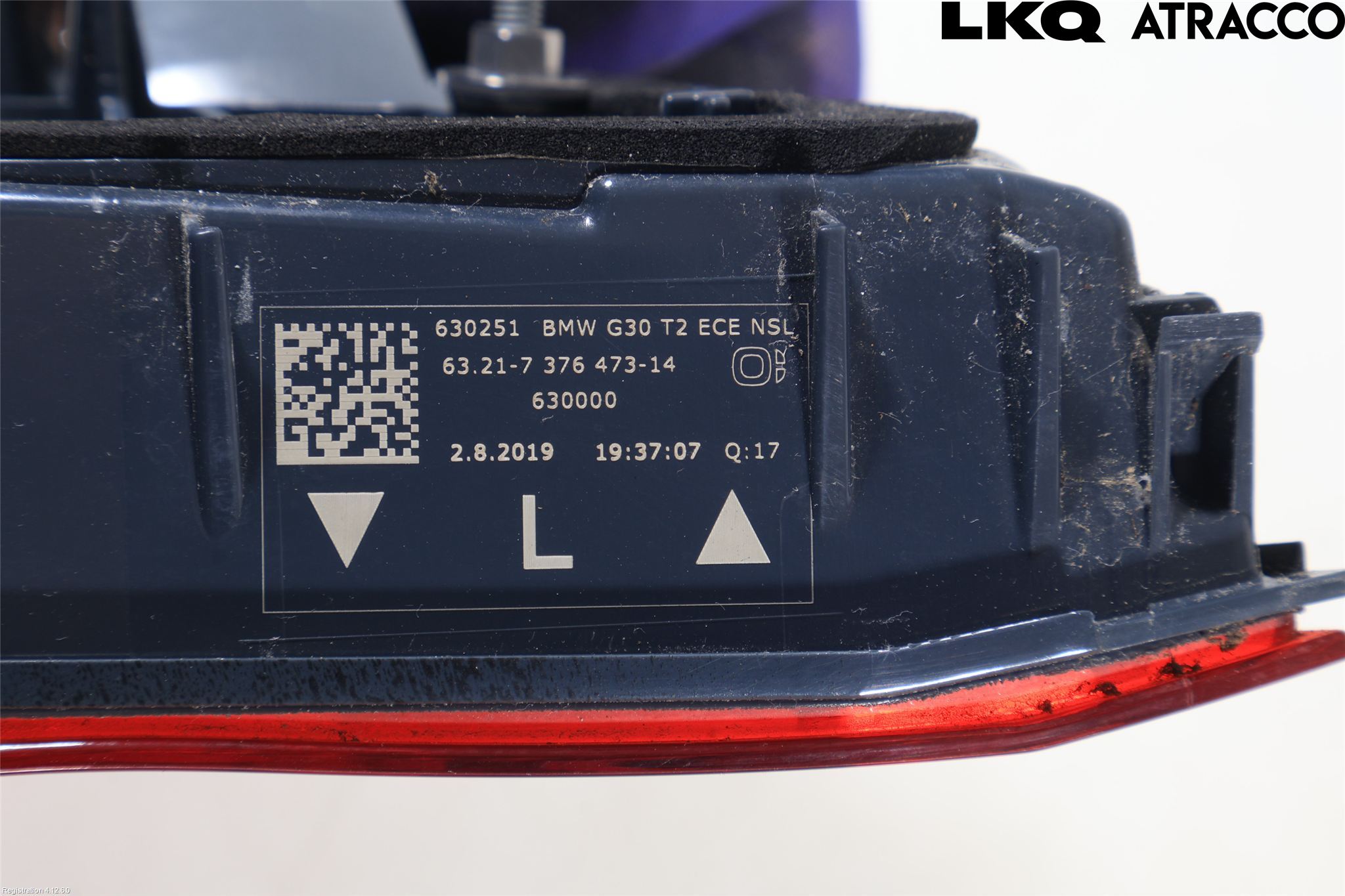 BMW 5 G30/G31/F90 17-23 Baklykt Venstre  På Luke(Indre