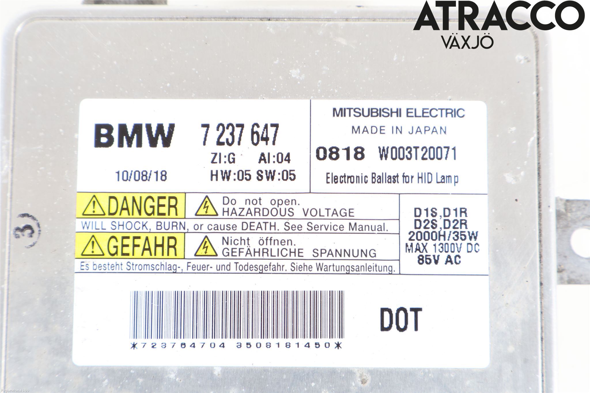 BMW 5 F10/F11/F18 09-17 Styreenhet Xenon