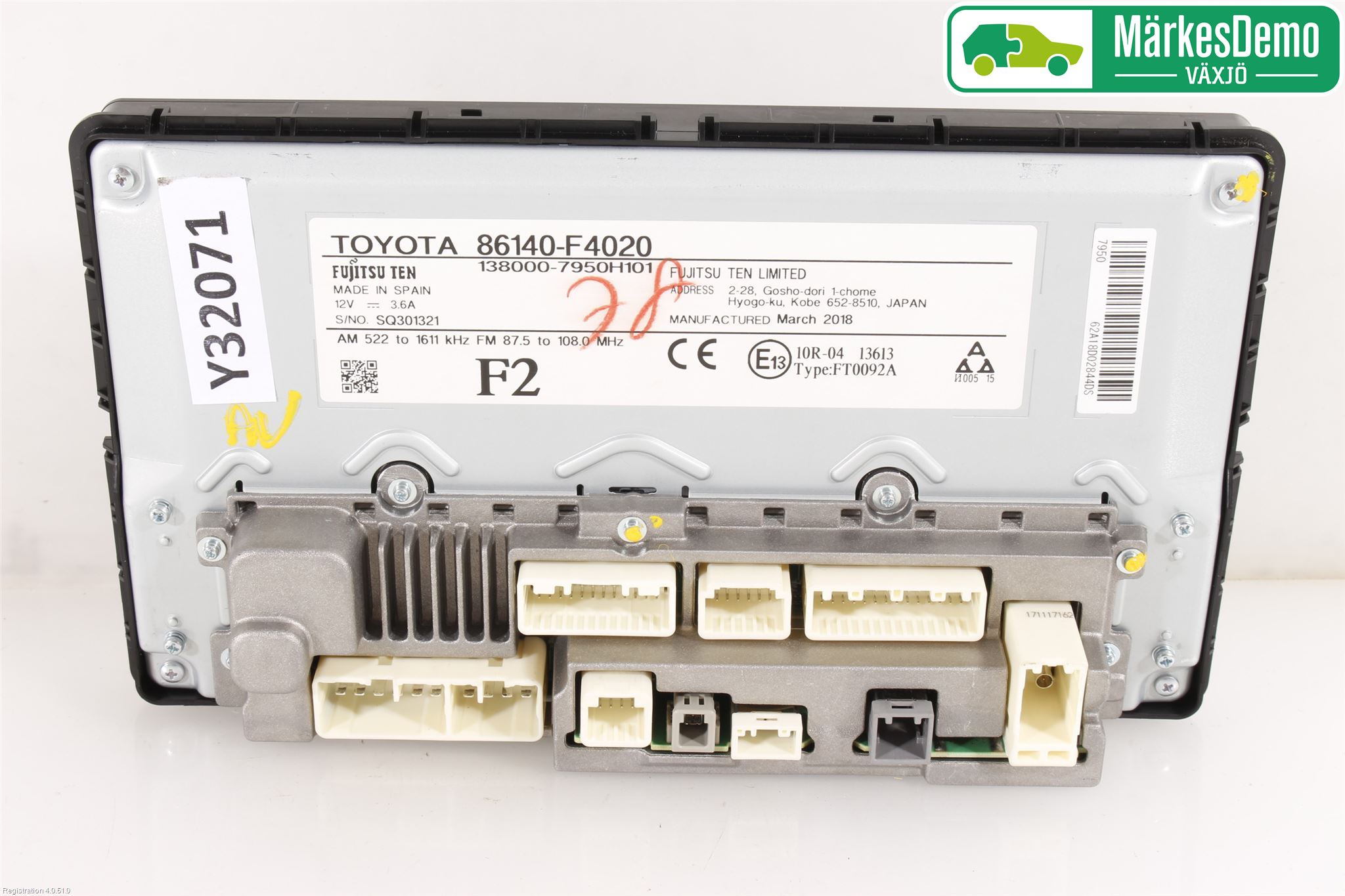Toyota C-HR 16-23 Stereo Radio Med Cd