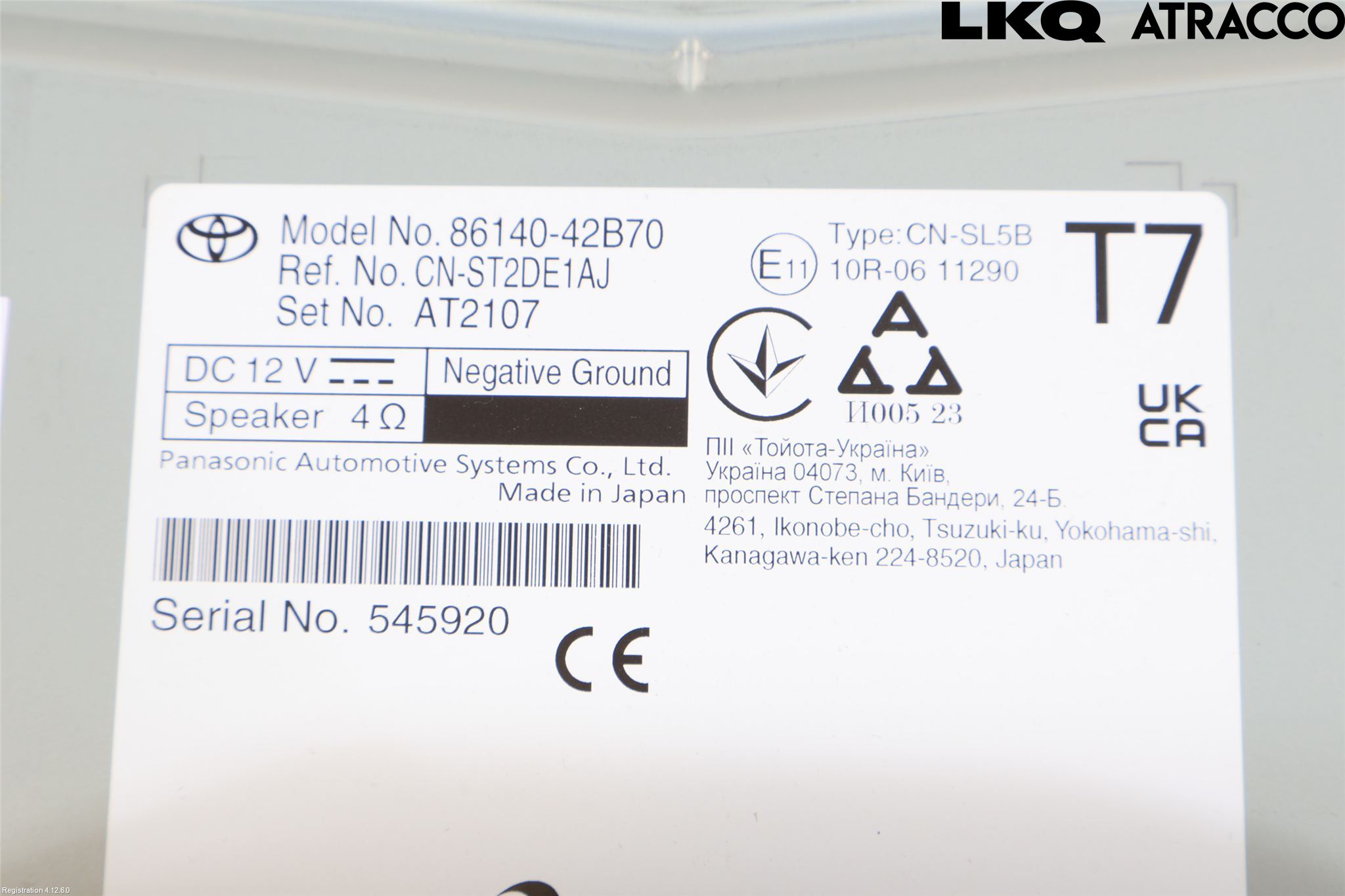 Toyota RAV4 19- Stereo Radio Med Cd