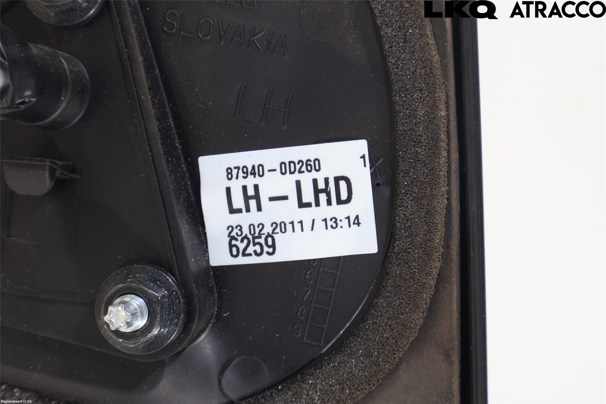 Toyota YARIS XP90 06-11 Speil V M-El Justering