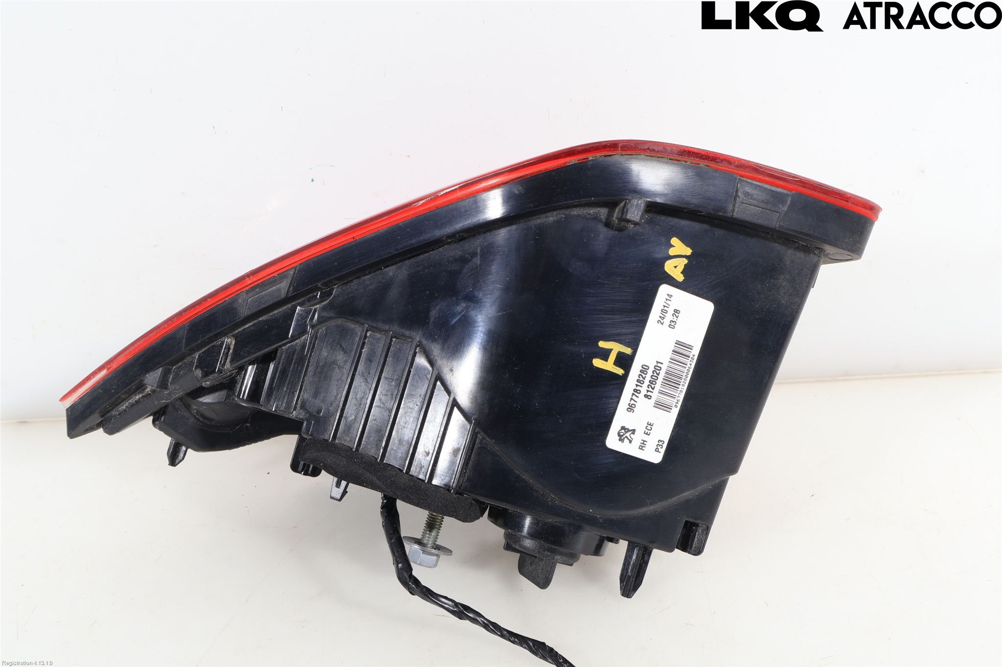 Peugeot 308 14-21 Baklykt Høyre  På Luke(Indre)