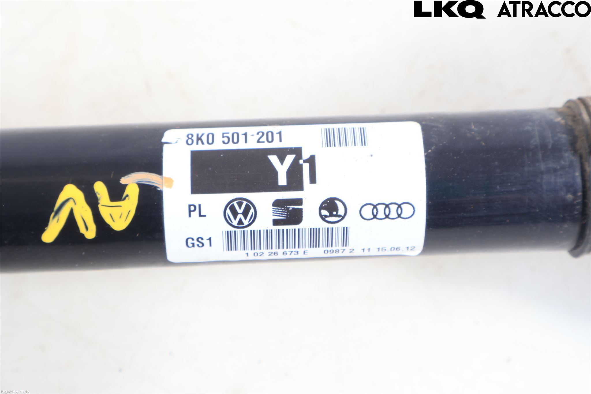 Audi A5 07-16 Drivaksel Bak Kompl Venstre