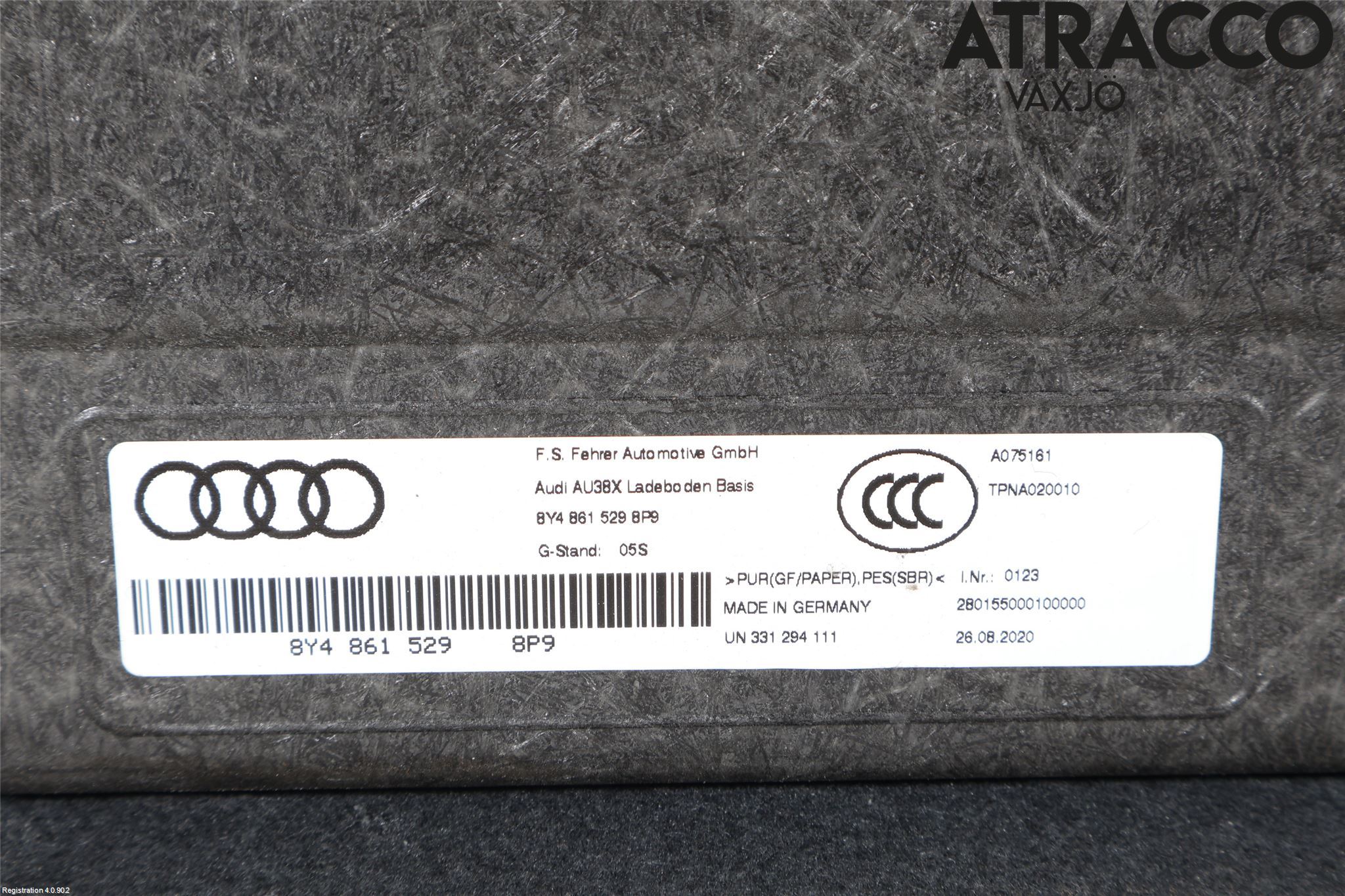 Audi A3/S3 8Y 21- Bakluke Bun (Utgår 5023)