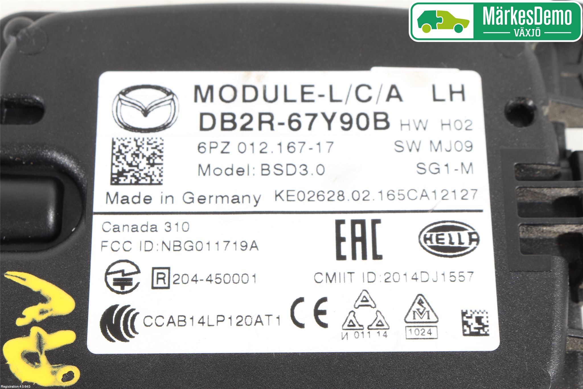 Mazda CX-3 Sensor Kollisjonsbeskyttelse