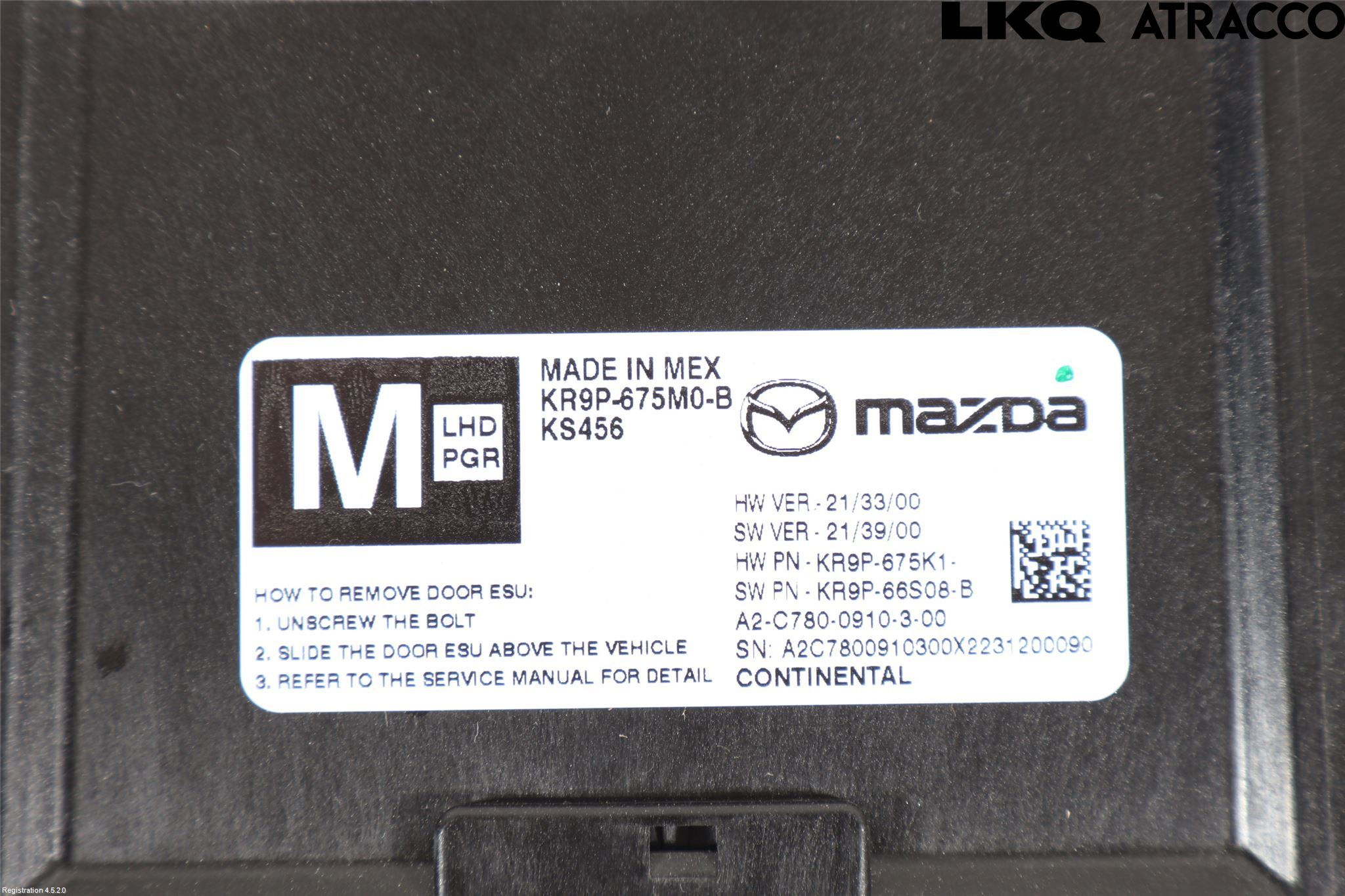 Mazda CX-60 22- Styreenhet Dør