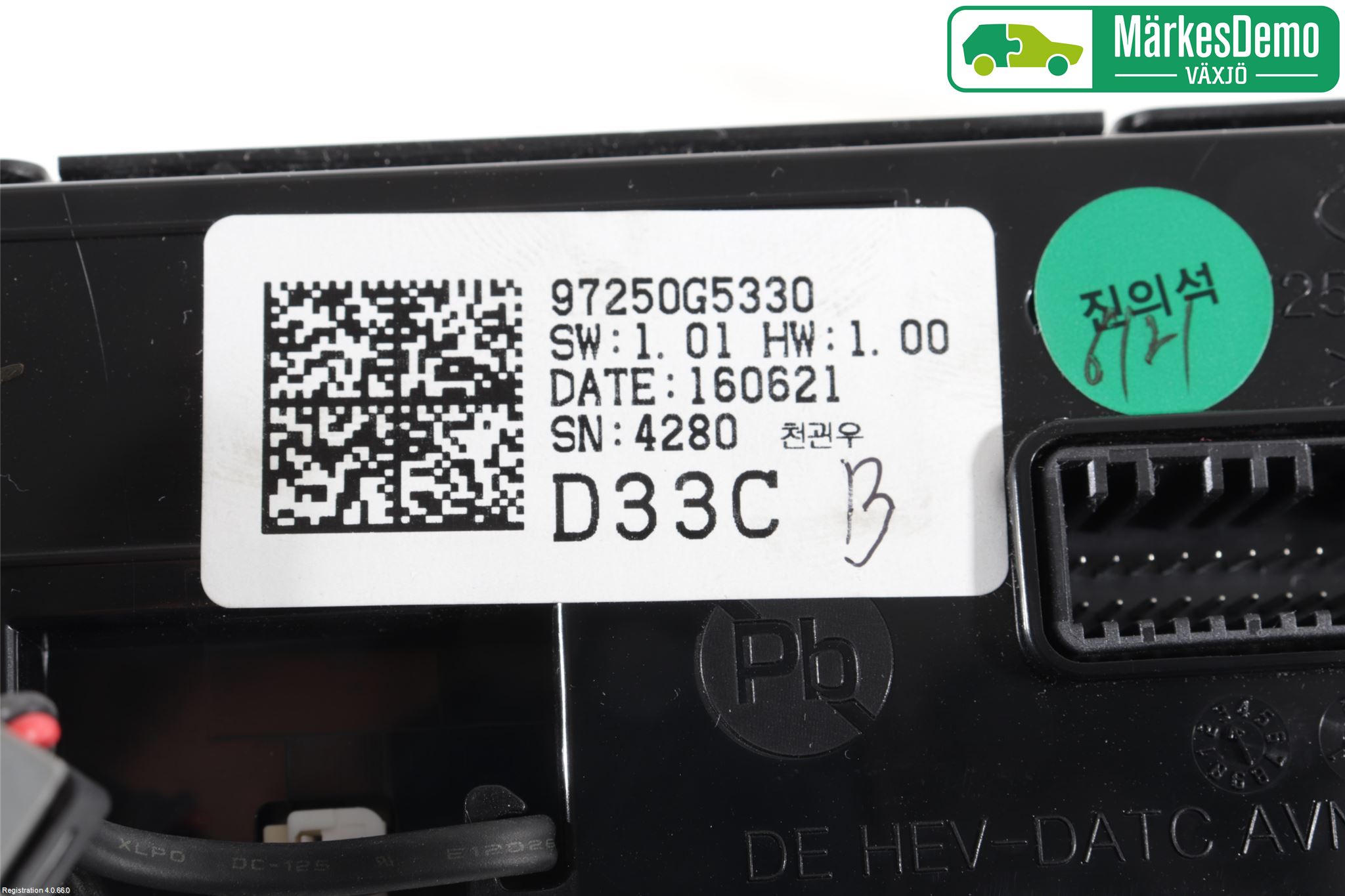 Kia NIRO (DE) 17-22 Varme Ac Betjening-Display