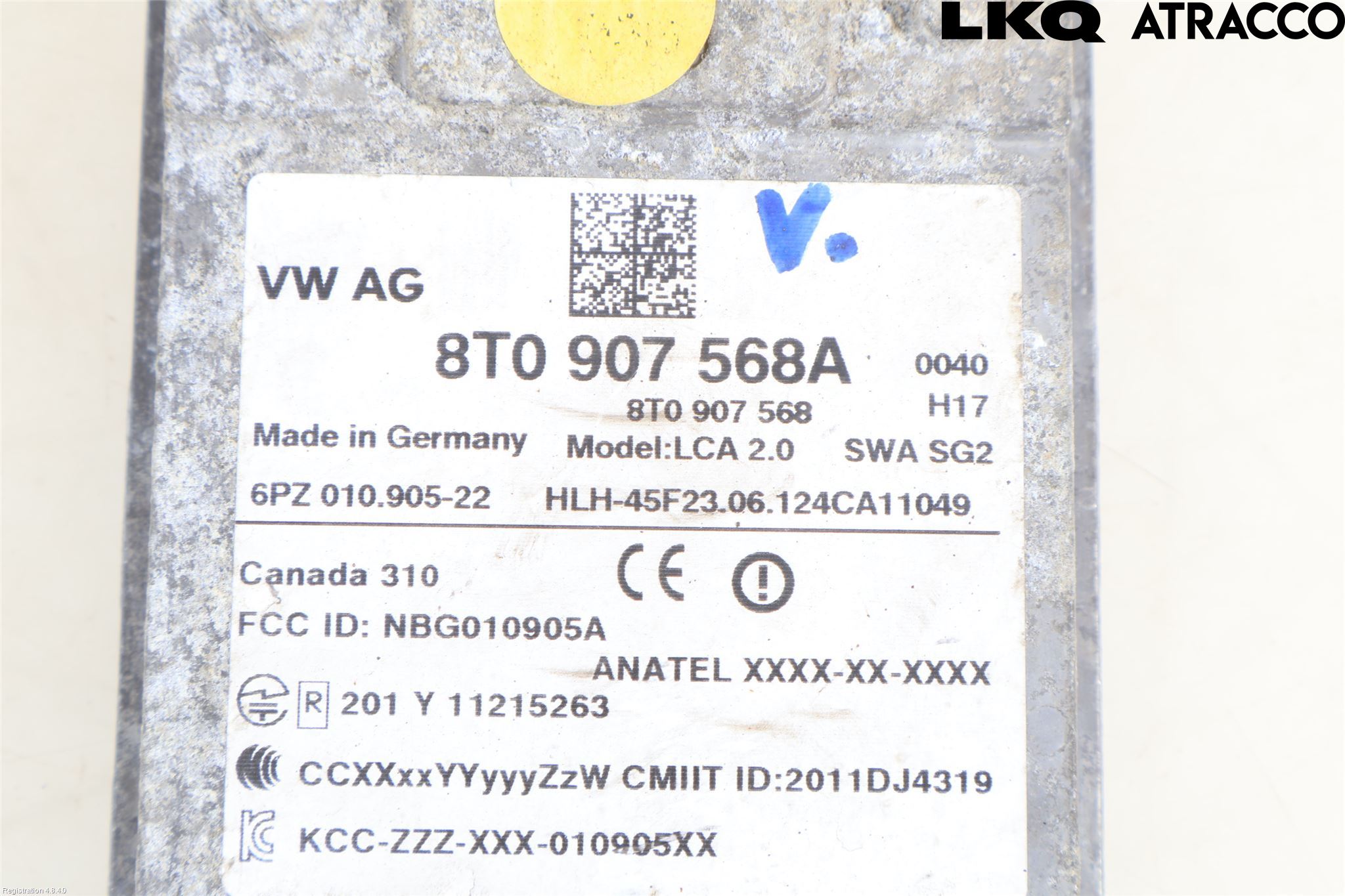 Audi A5 07-16 Sensor Kollisjonsbeskyttelse