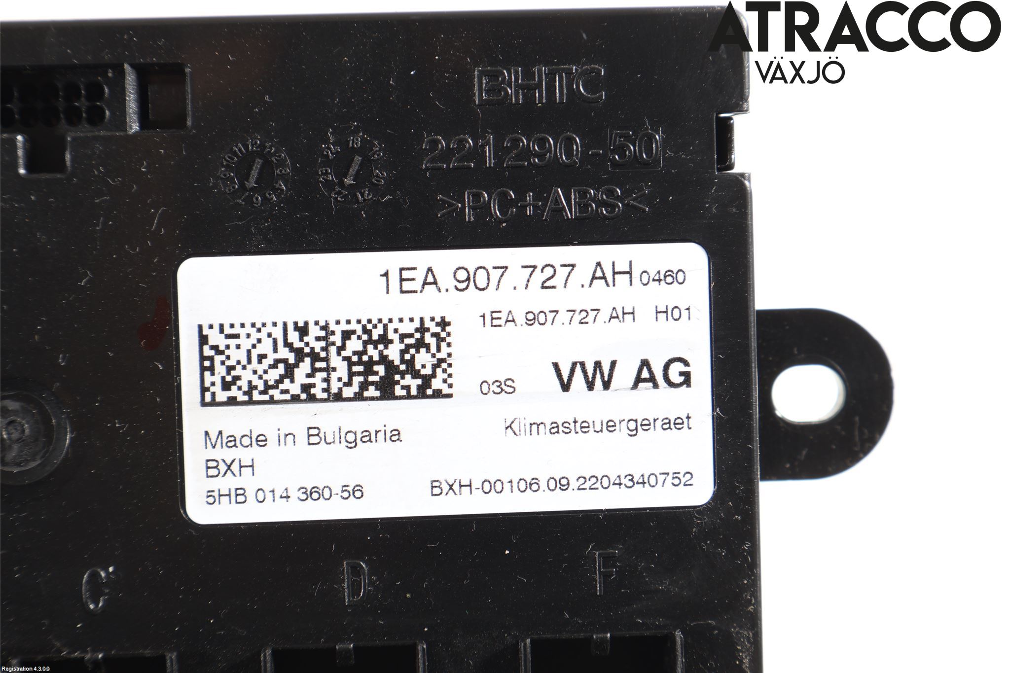 Volkswagen VW ID.4 21- Varme Ac Betjening-Display