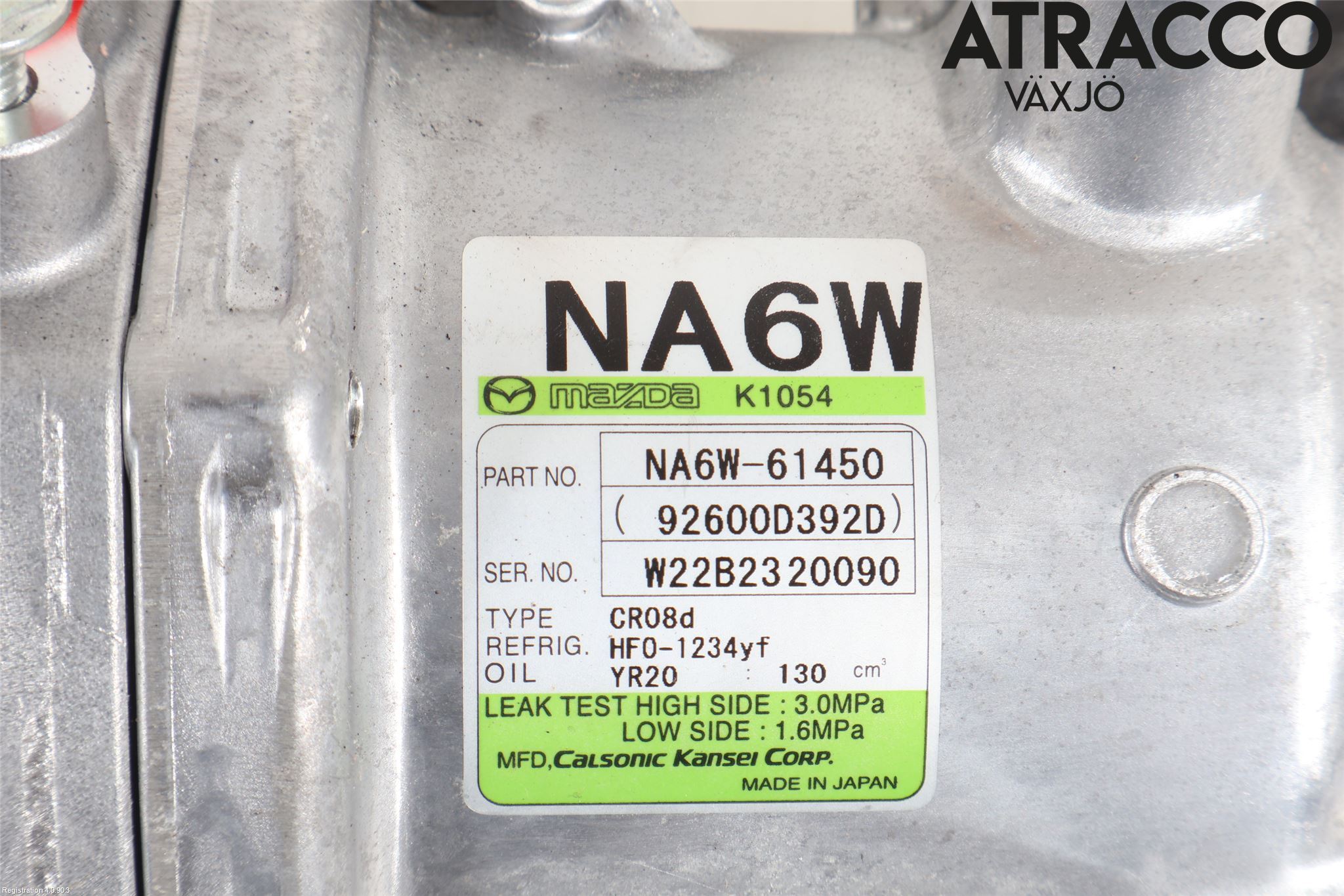 Mazda MX-5 IV (ND/ND2/ND3) MIATA 15- Varme Ac Kompressor
