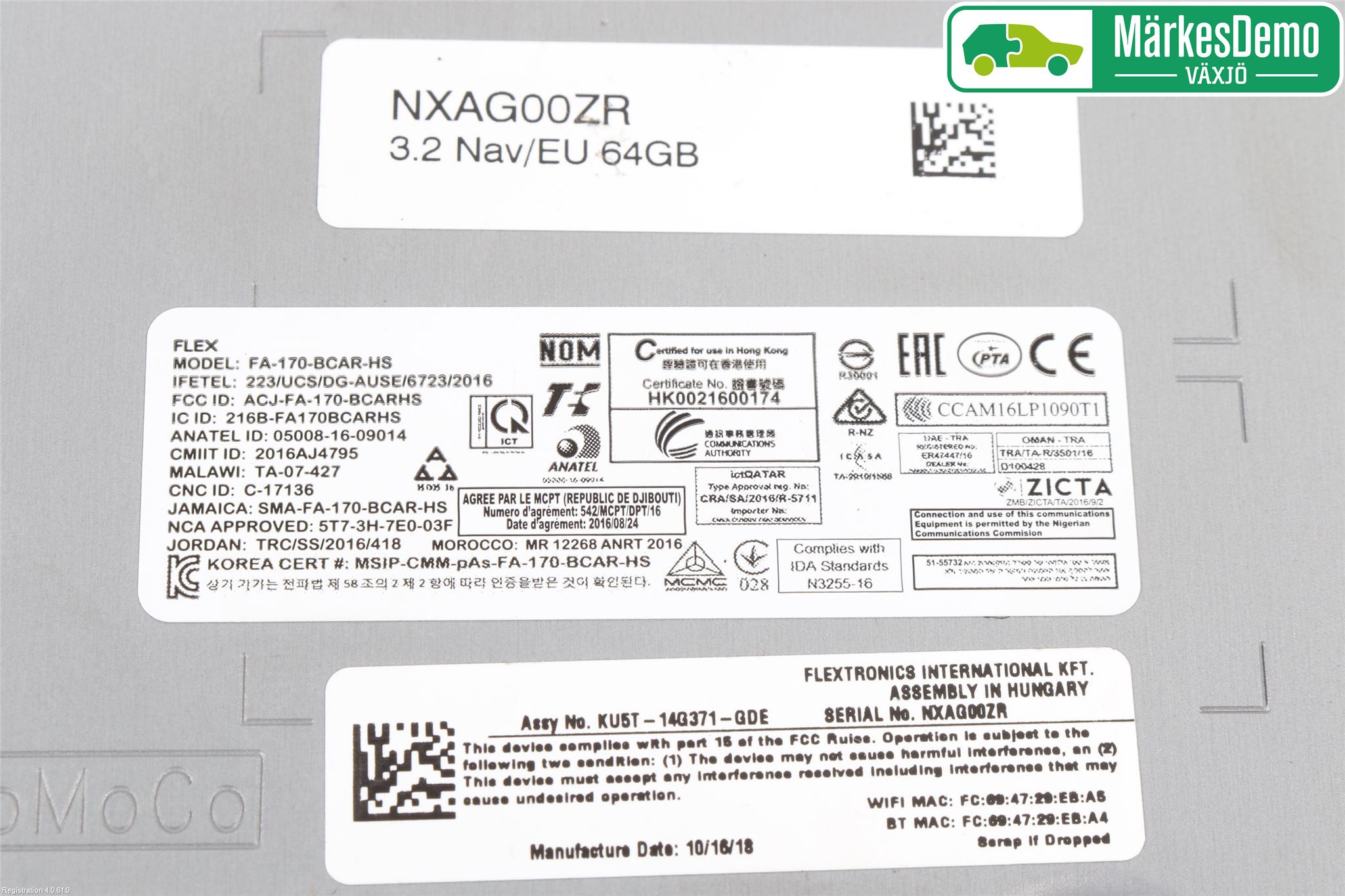 Ford FIESTA (VII) 18-23 Stereo Radio Med Cd