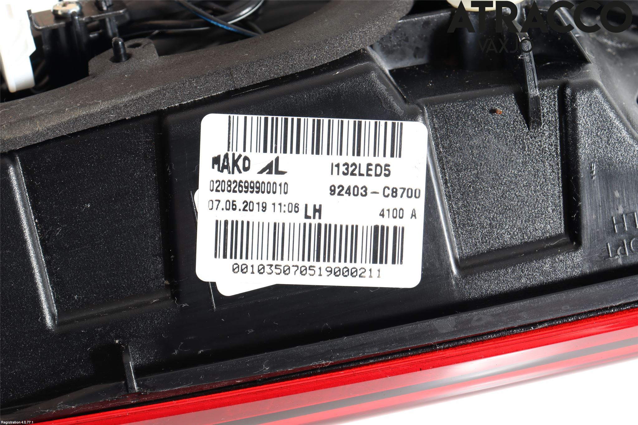 Hyundai i20 GB 15-20 Baklykt Venstre  På Luke(Indre