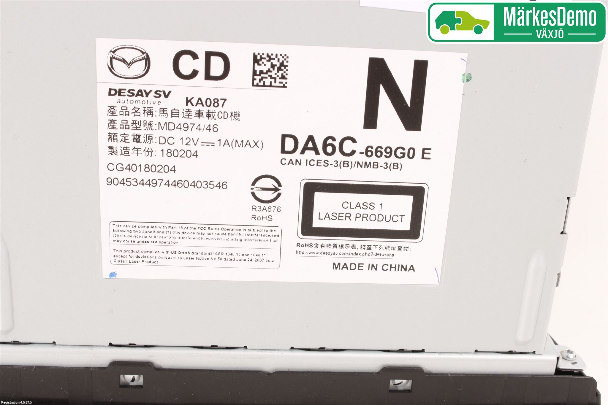Mazda CX-3 Stereo Radio Med Cd