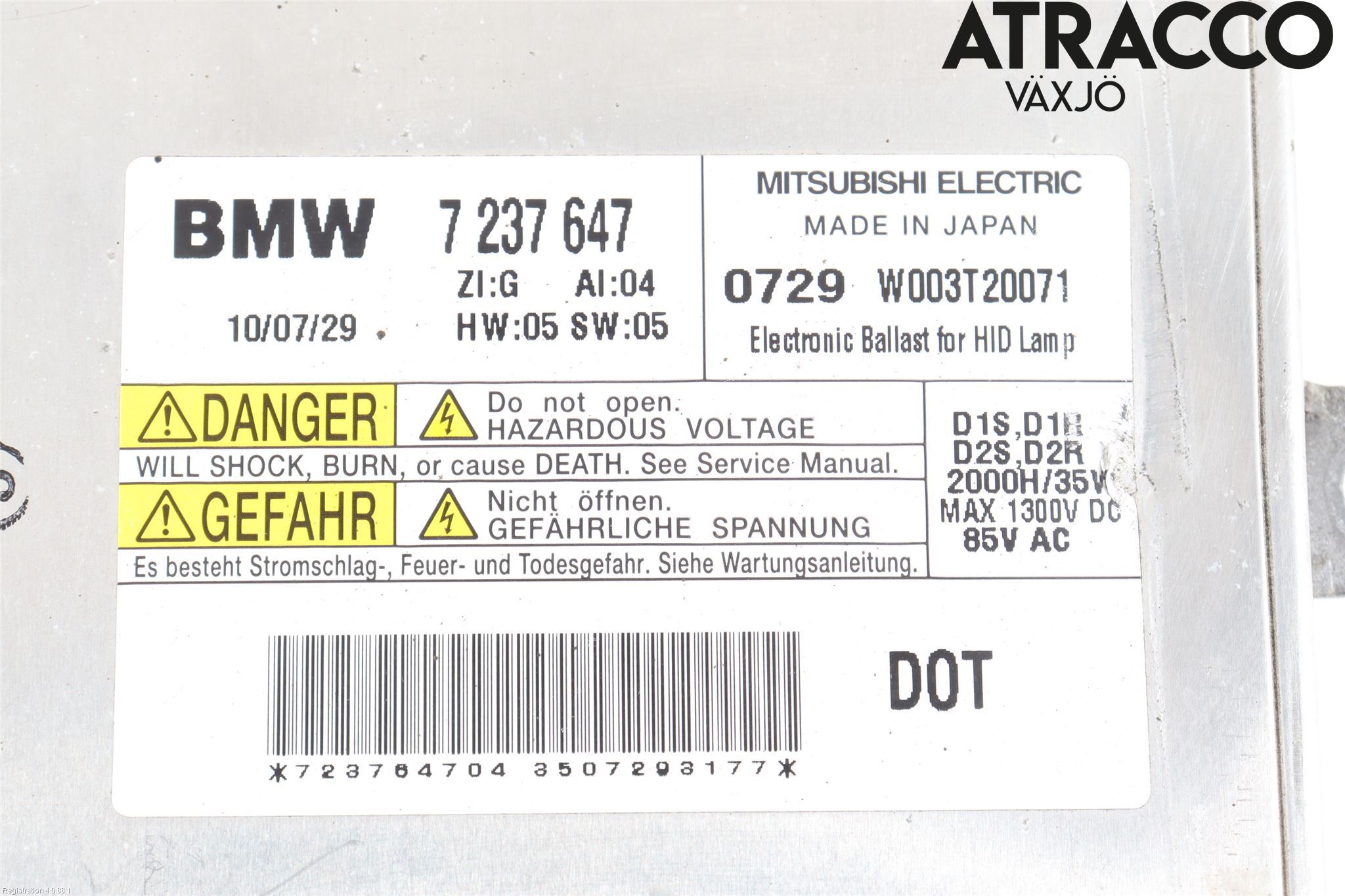 BMW 5 F10/F11/F18 09-17 Styreenhet Xenon