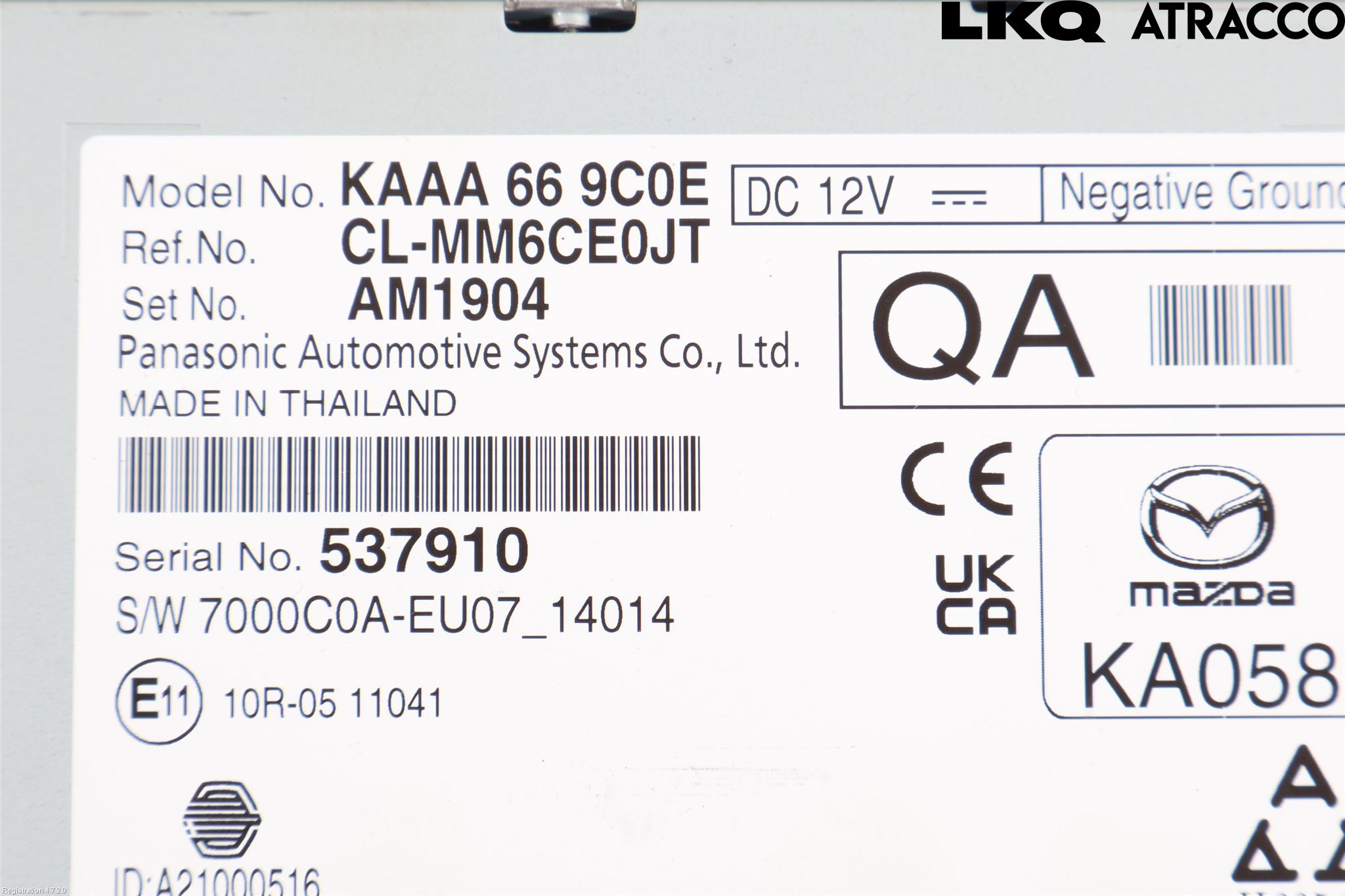 Mazda CX-60 22- Stereo Radio Med Cd