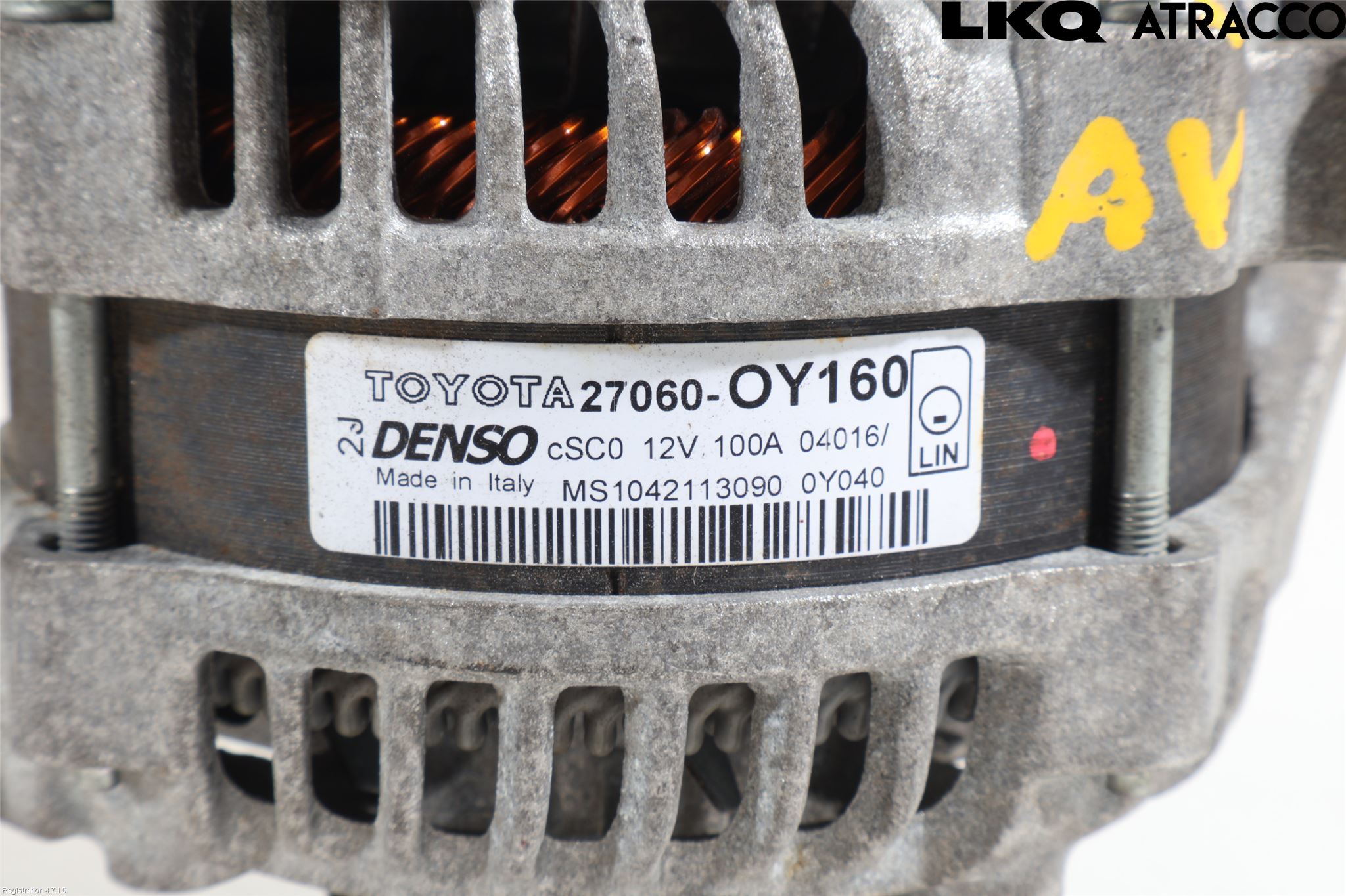 Toyota YARIS XP130 15-20 Dynamo