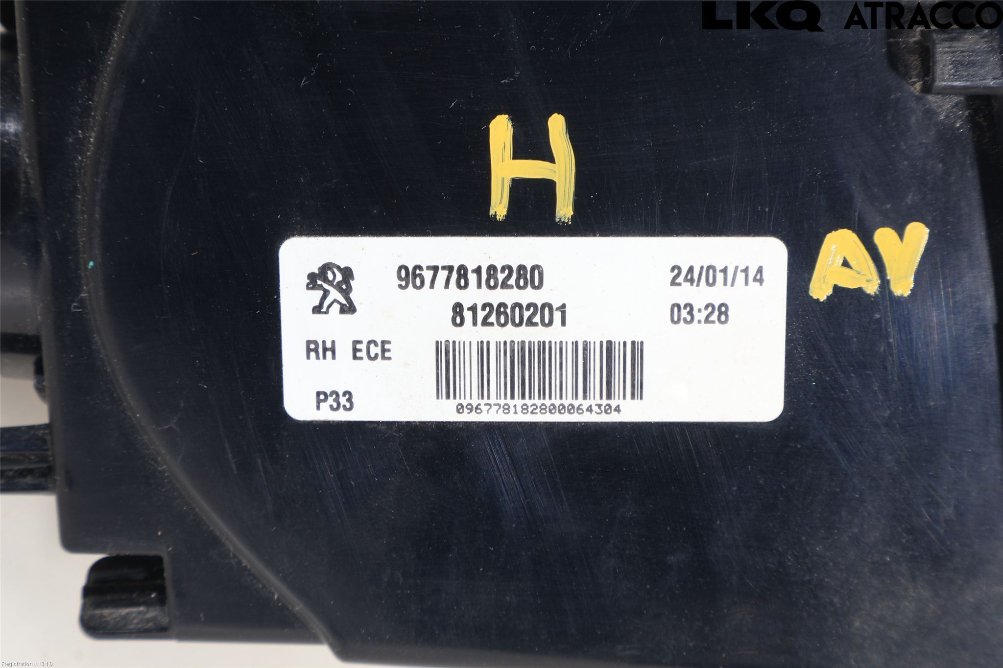Peugeot 308 14-21 Baklykt Høyre  På Luke(Indre)