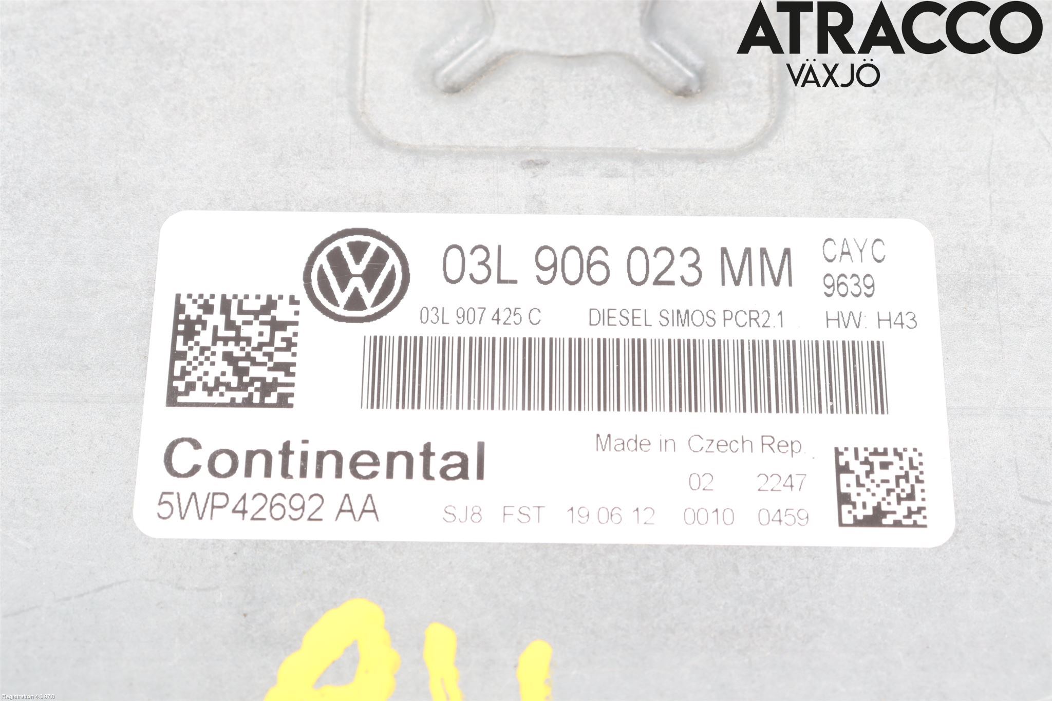 Volkswagen VW GOLF VI 09-13 Styreenhet Innsprøytning