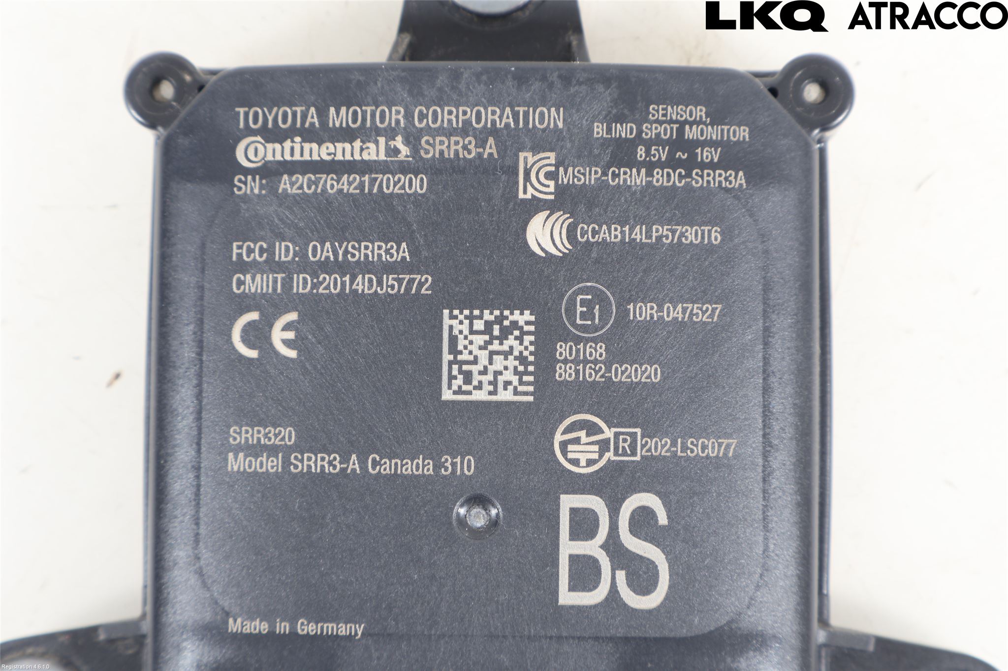 Toyota COROLLA 19- Sensor Kollisjonsbeskyttelse