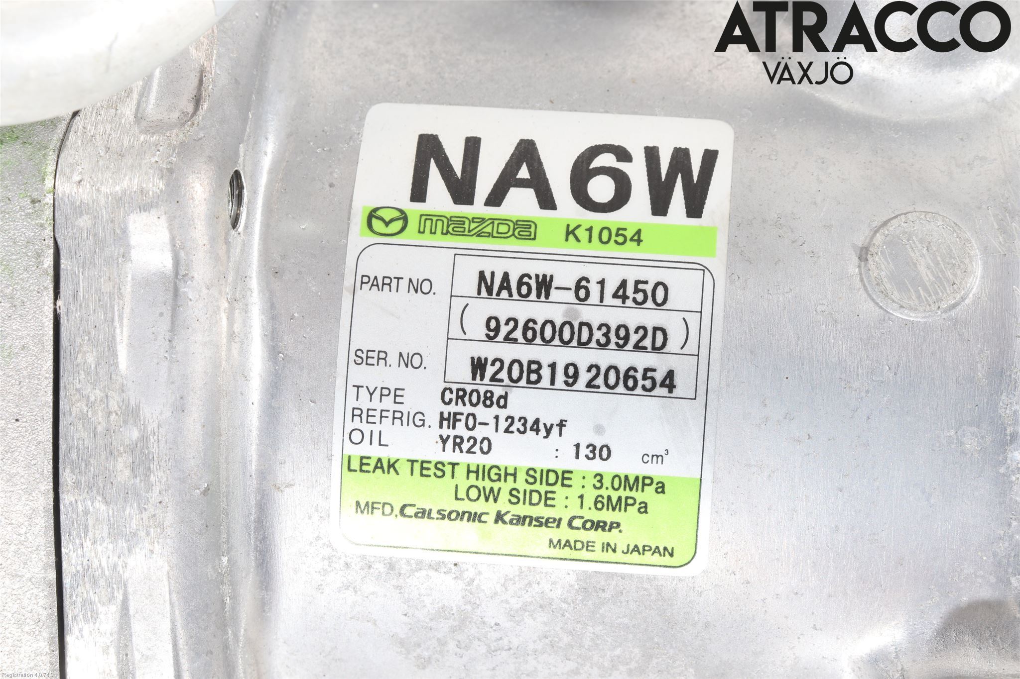 Mazda MX-5 IV (ND/ND2/ND3) MIATA 15- Varme Ac Kompressor