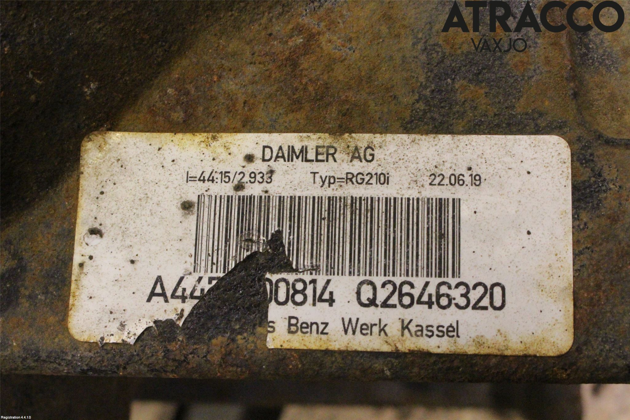 Mercedes-Benz MB VITO/V-KLASS (W640,W447,W448) 14- Bakaksel Kardang Bak -Diff