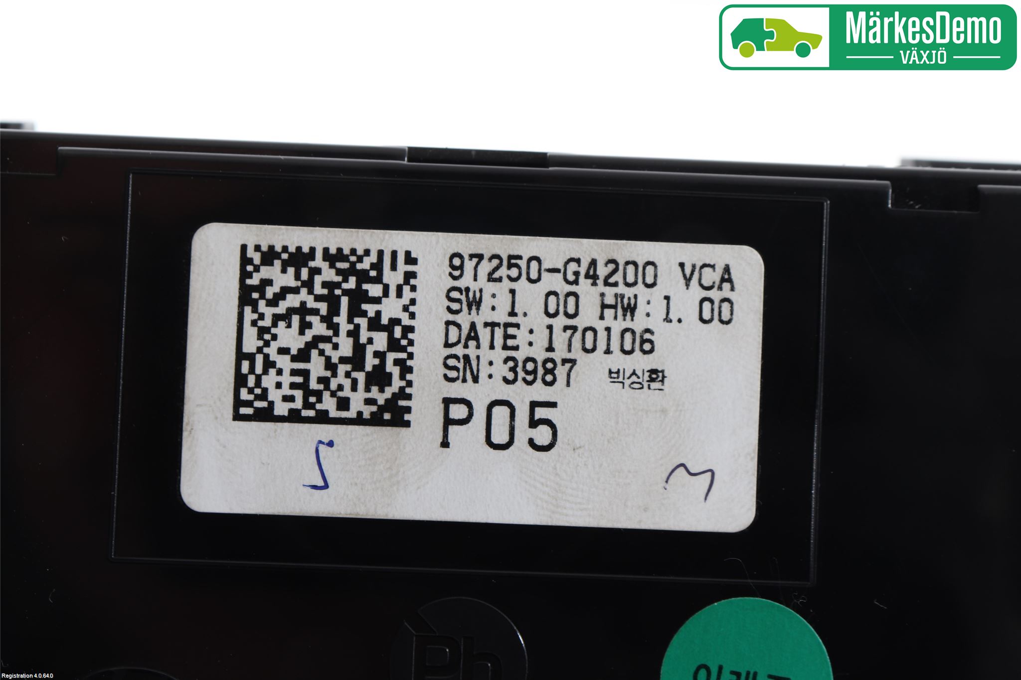 Hyundai i30 PD 17- Varme Ac Betjening-Display