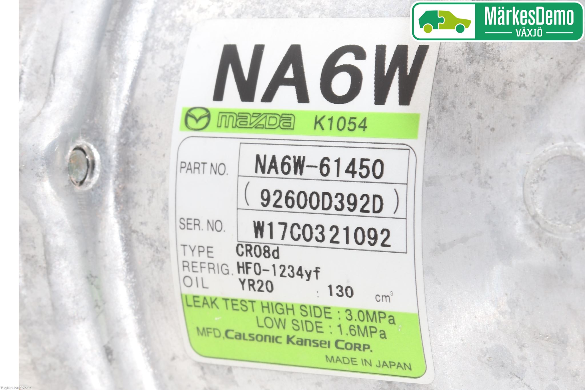 Mazda MX-5 IV (ND/ND2/ND3) MIATA 15- Varme Ac Kompressor