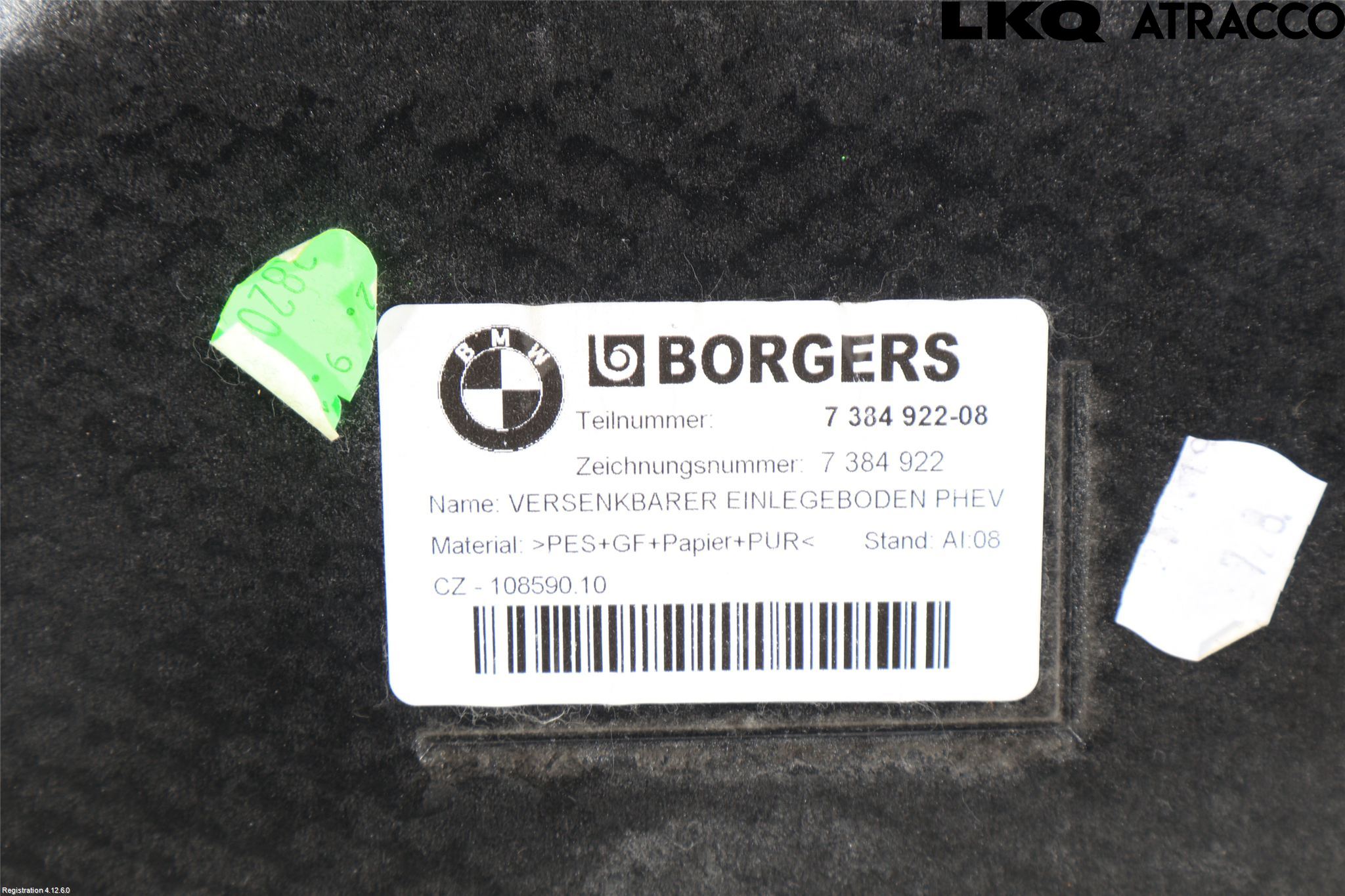 BMW 5 G30/G31/F90 17-23 Innr Bagasjeromkledsel