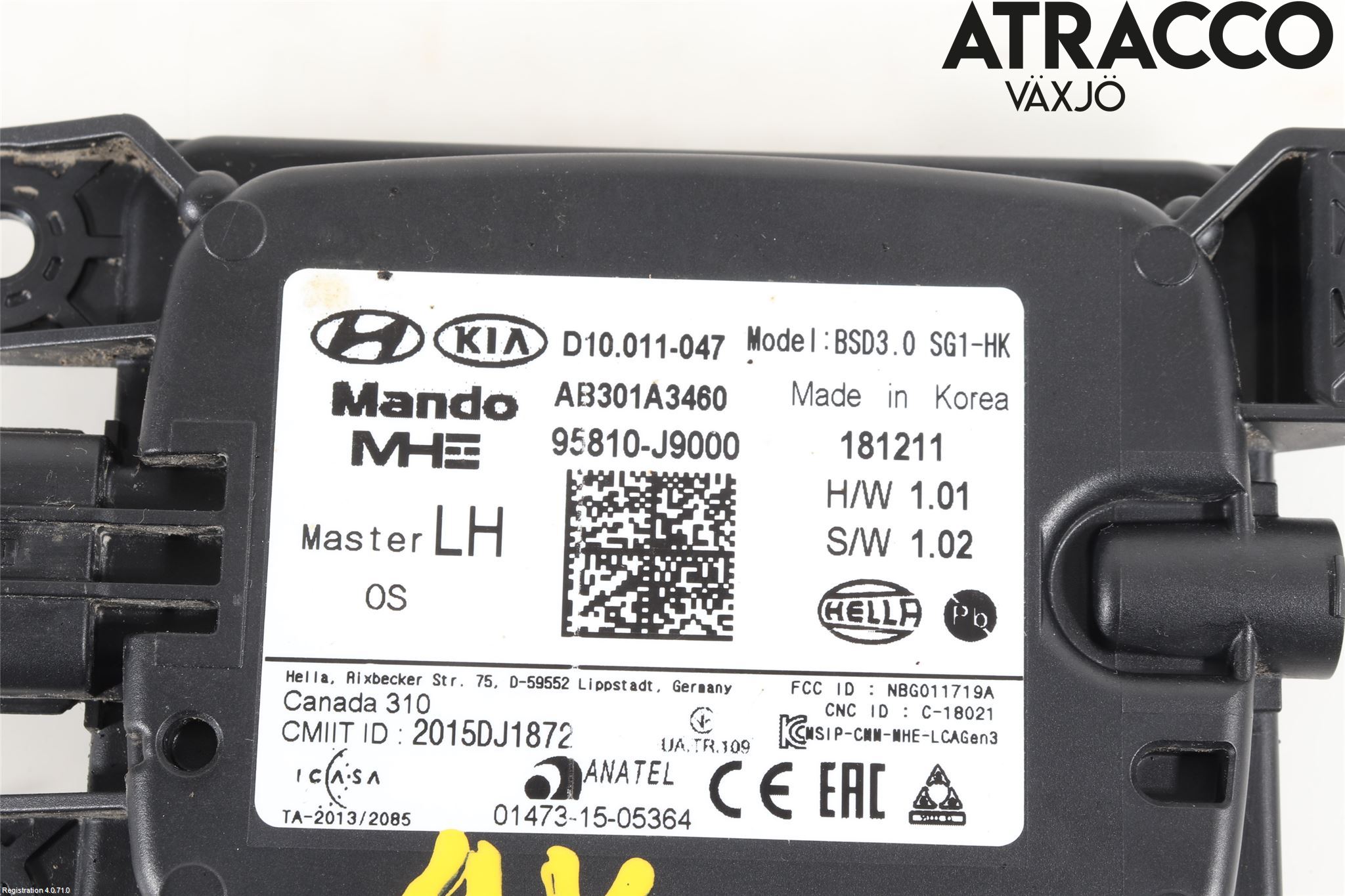 Hyundai KONA/ELECTRIC OS 18-23 Sensor Kollisjonsbeskyttelse