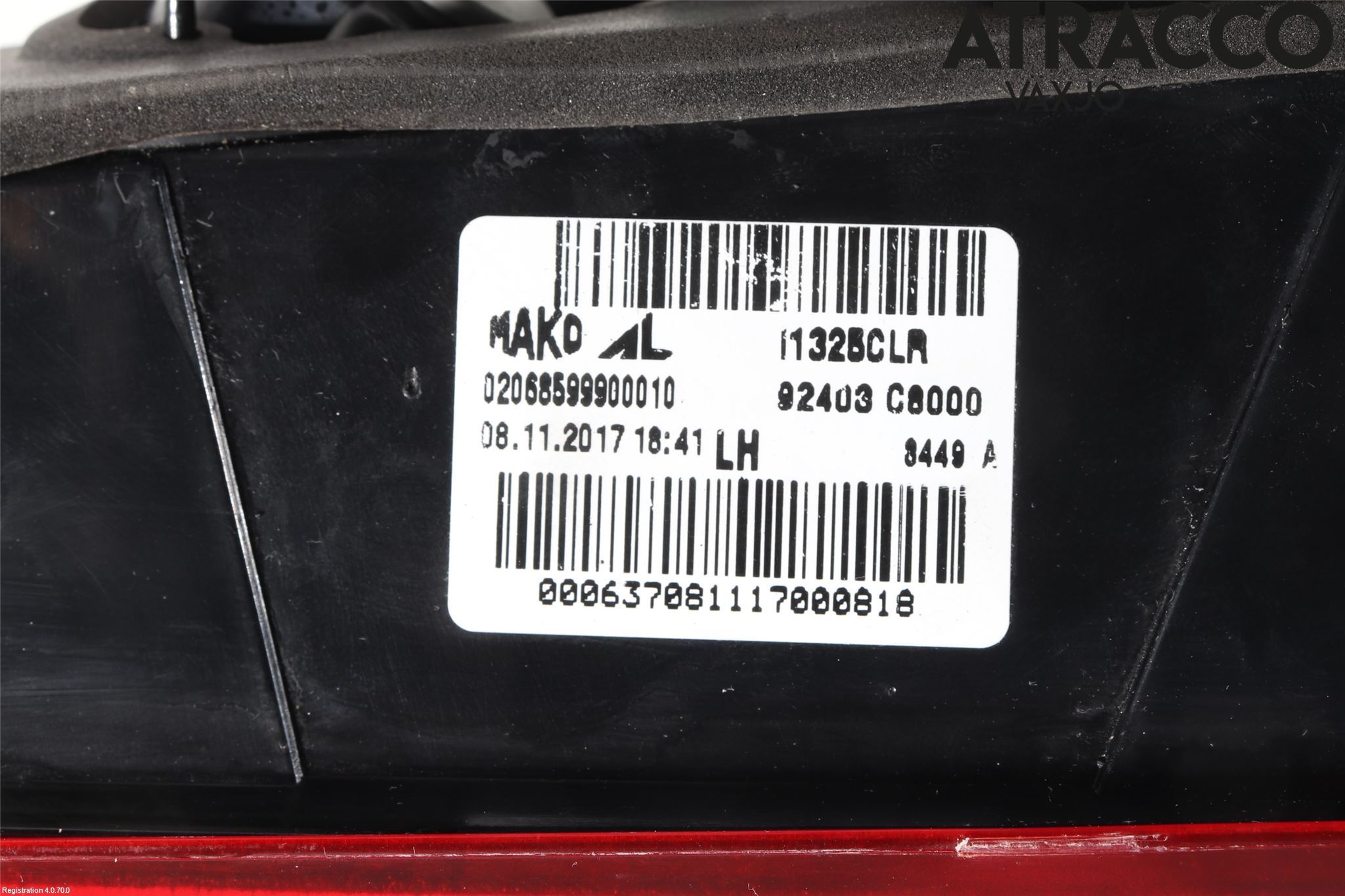 Hyundai i20 GB 15-20 Baklykt Venstre  På Luke(Indre