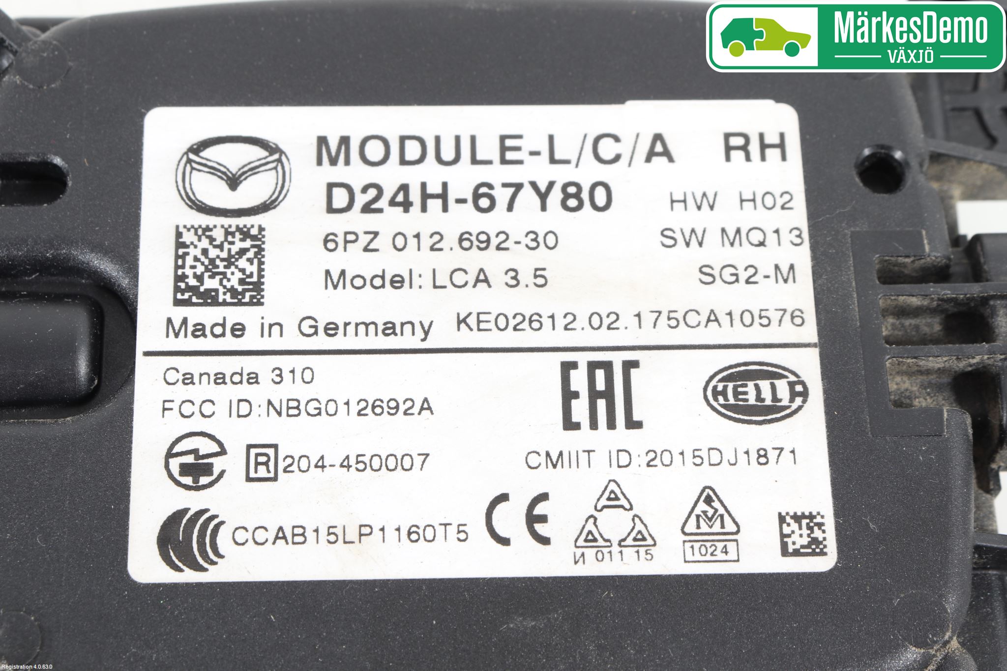 Mazda CX-3 Sensor Kollisjonsbeskyttelse
