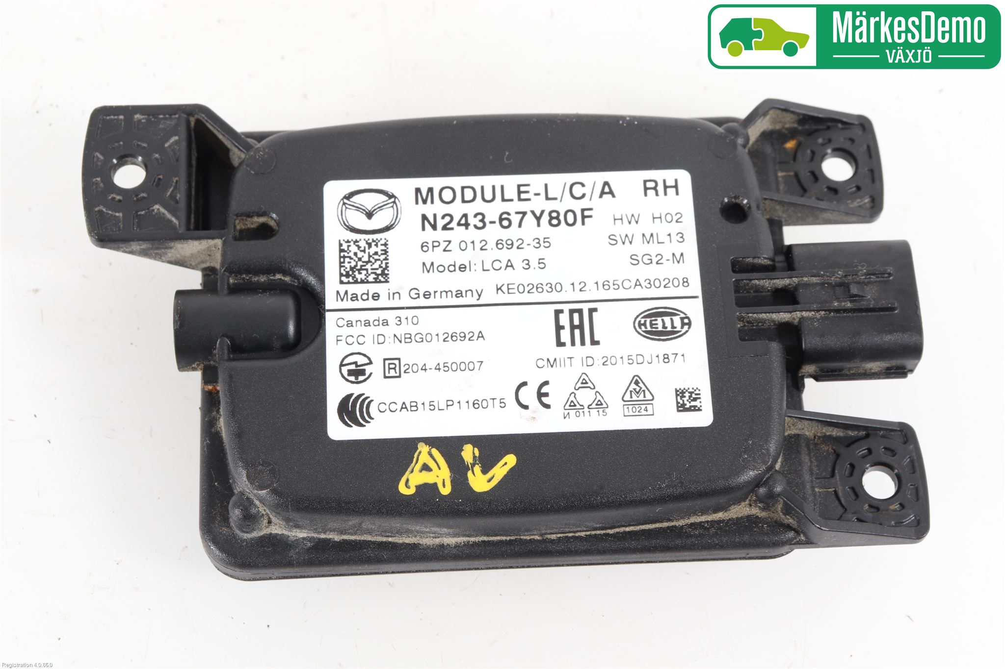 Mazda MX-5 IV (ND/ND2/ND3) MIATA 15- Sensor Kollisjonsbeskyttelse