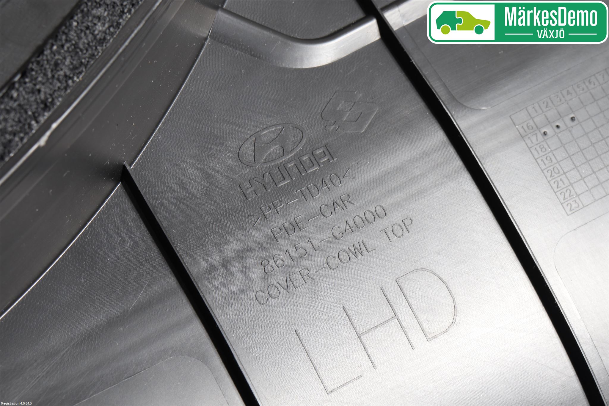 Hyundai i30 PD 17- Visker Deksel-Grill-Under Frr