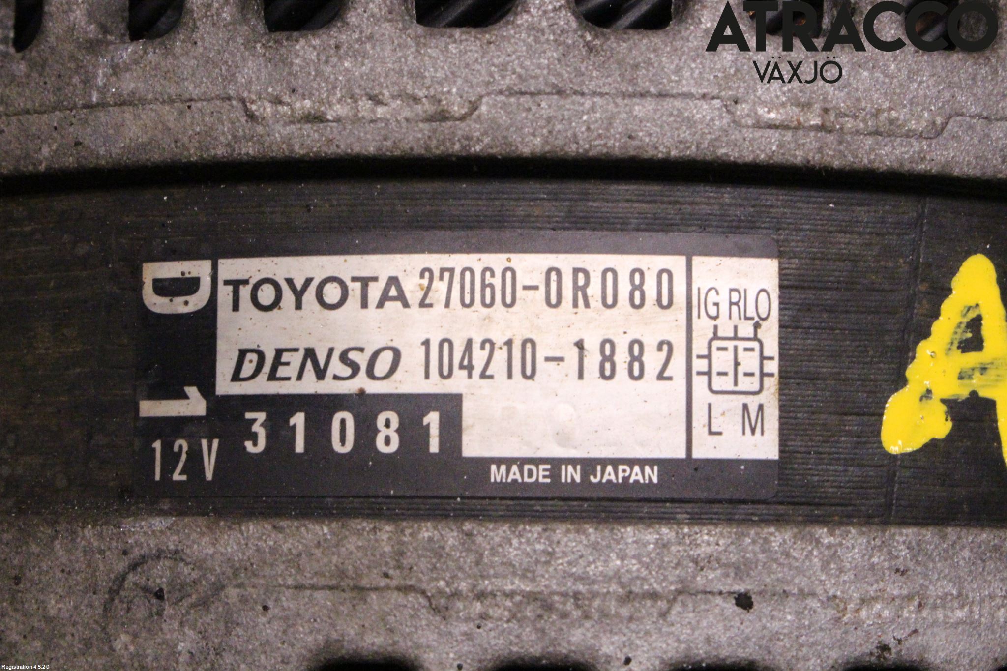 Toyota AVENSIS 09-15 Dynamo