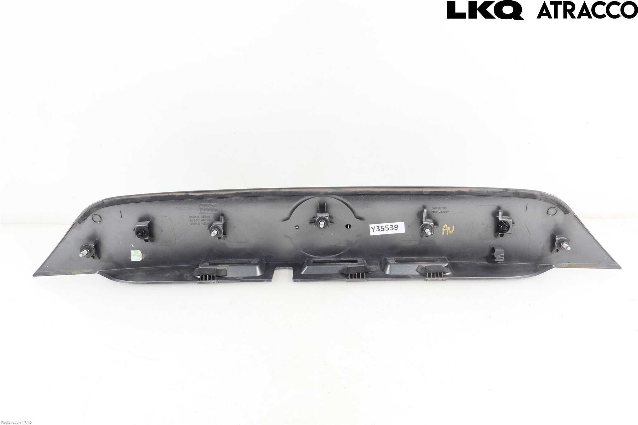 Nissan QASHQAI 14-17 Refleksplate - Skiltplate