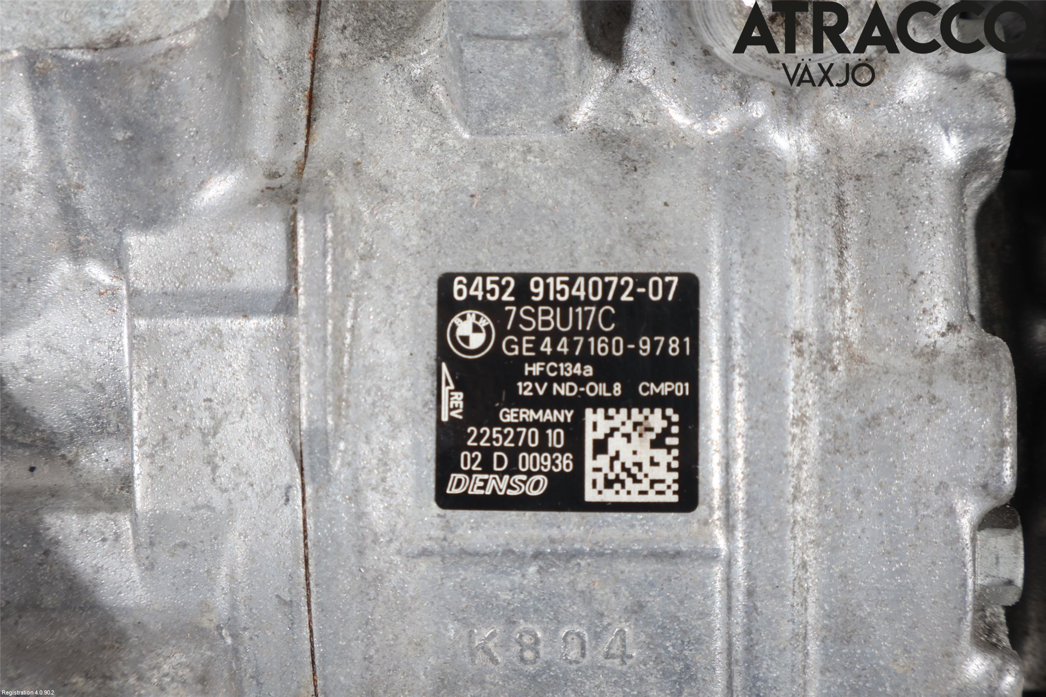 BMW 5 F10/F11/F18 09-17 Varme Ac Kompressor